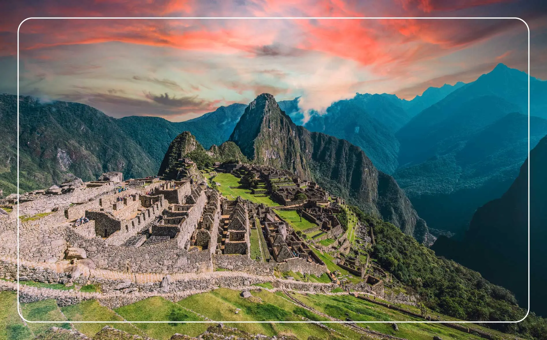 Machu Picchu, the city of the Inca Empire hidden high up in the Andean mountains.