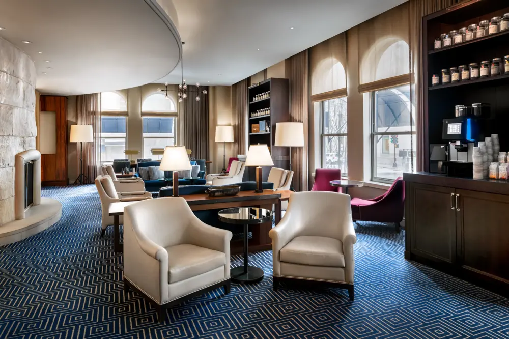 Interior seating photo of Loew's Boston Hotel in Massachusetts