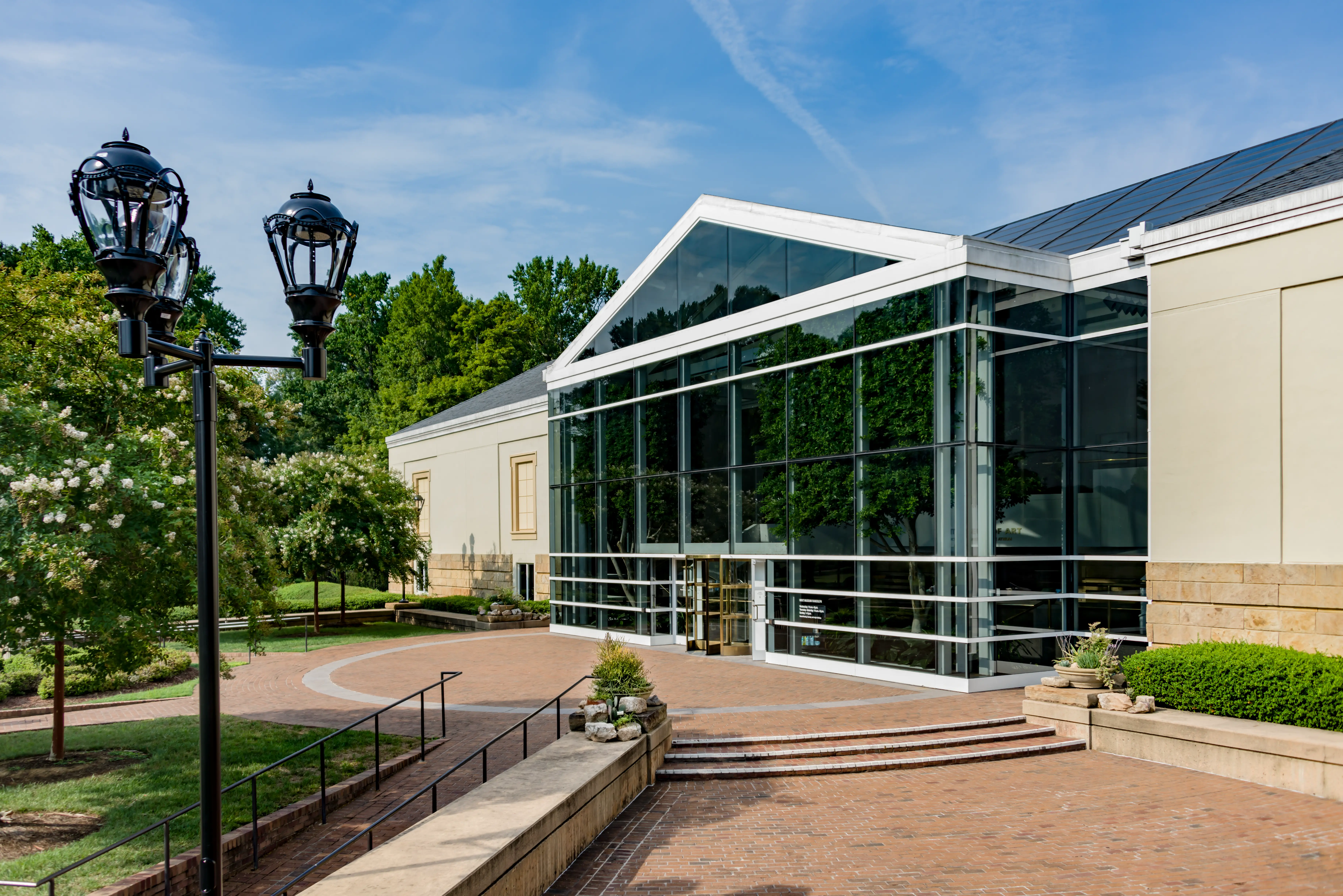 Outdoor image of the Mint Museum of Art in Charlotte, NC