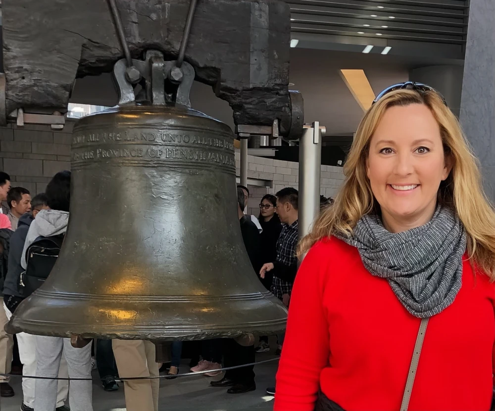 Jennifer Broome at the Liberty Bell Center in Philadelphia Pennsylvania