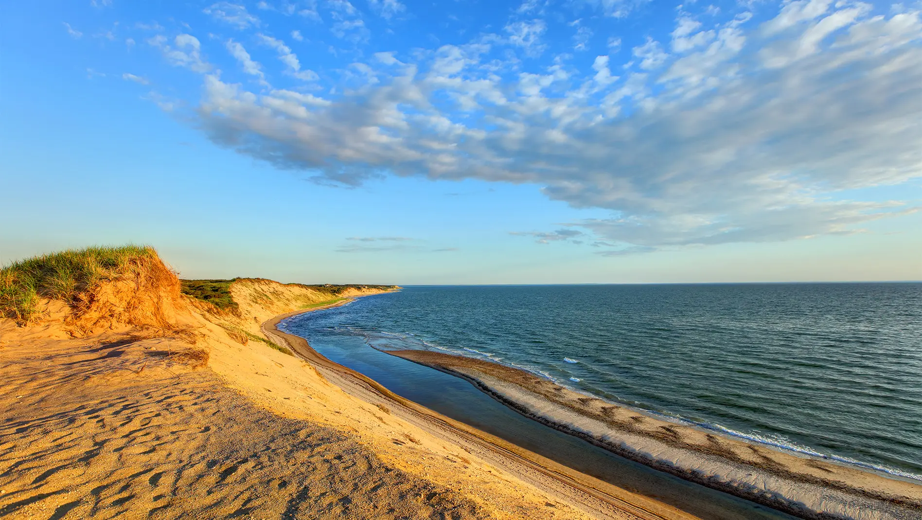 A beach on the Cape Cod National Seashore, a popular day trip from Boston.