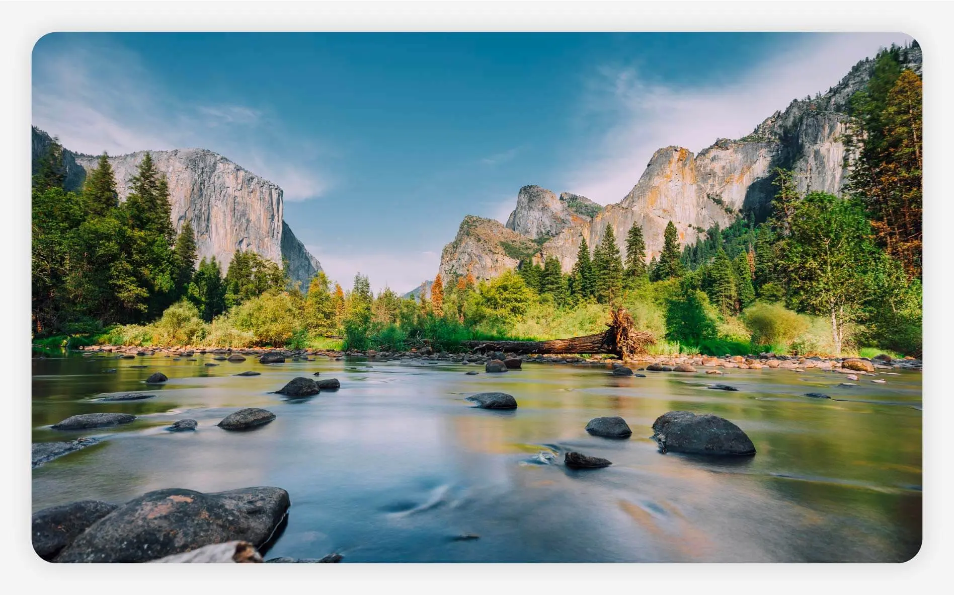 A photo of Yosemite National Park in California.