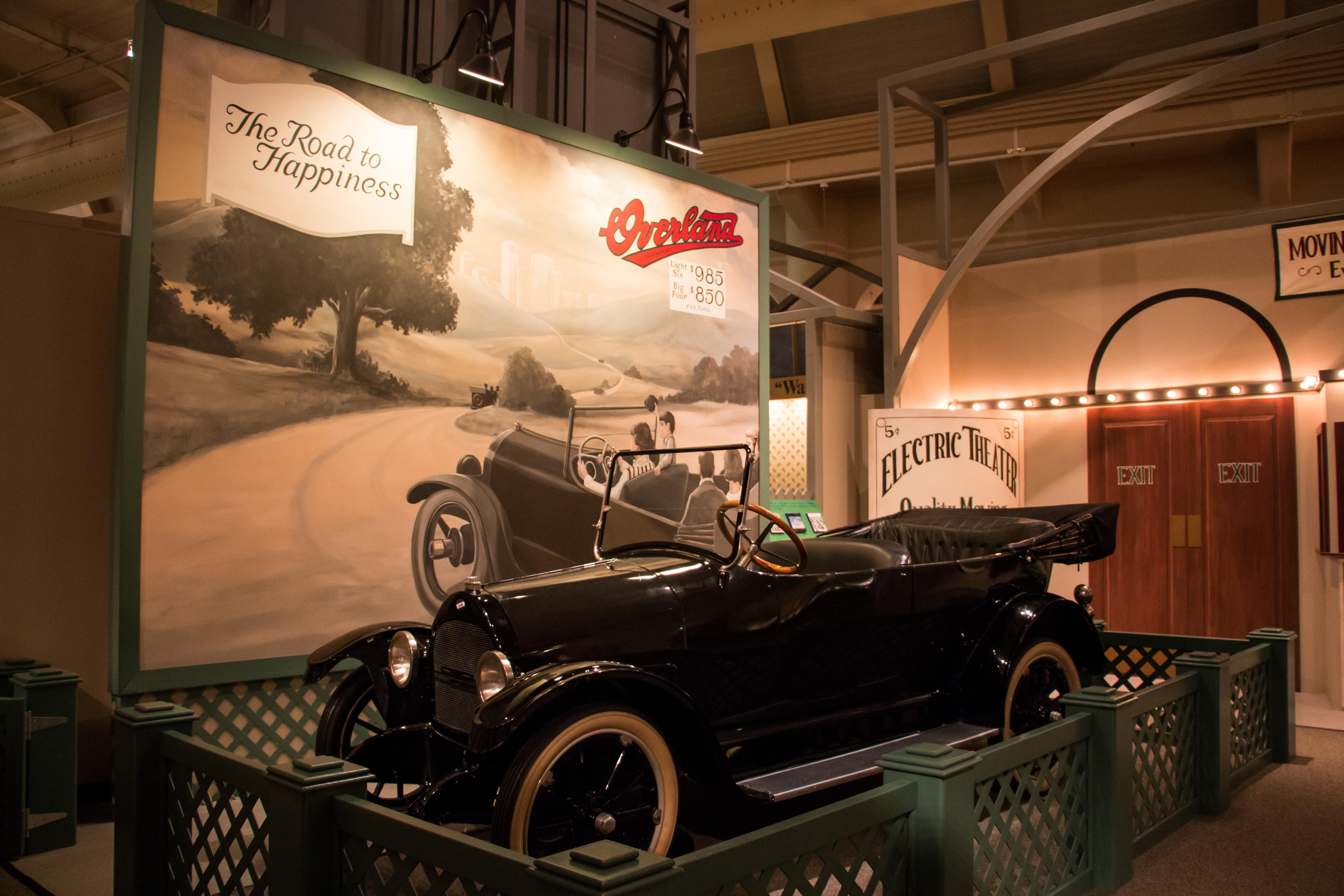 Interior image of cars on display at the Henry Ford Museum.