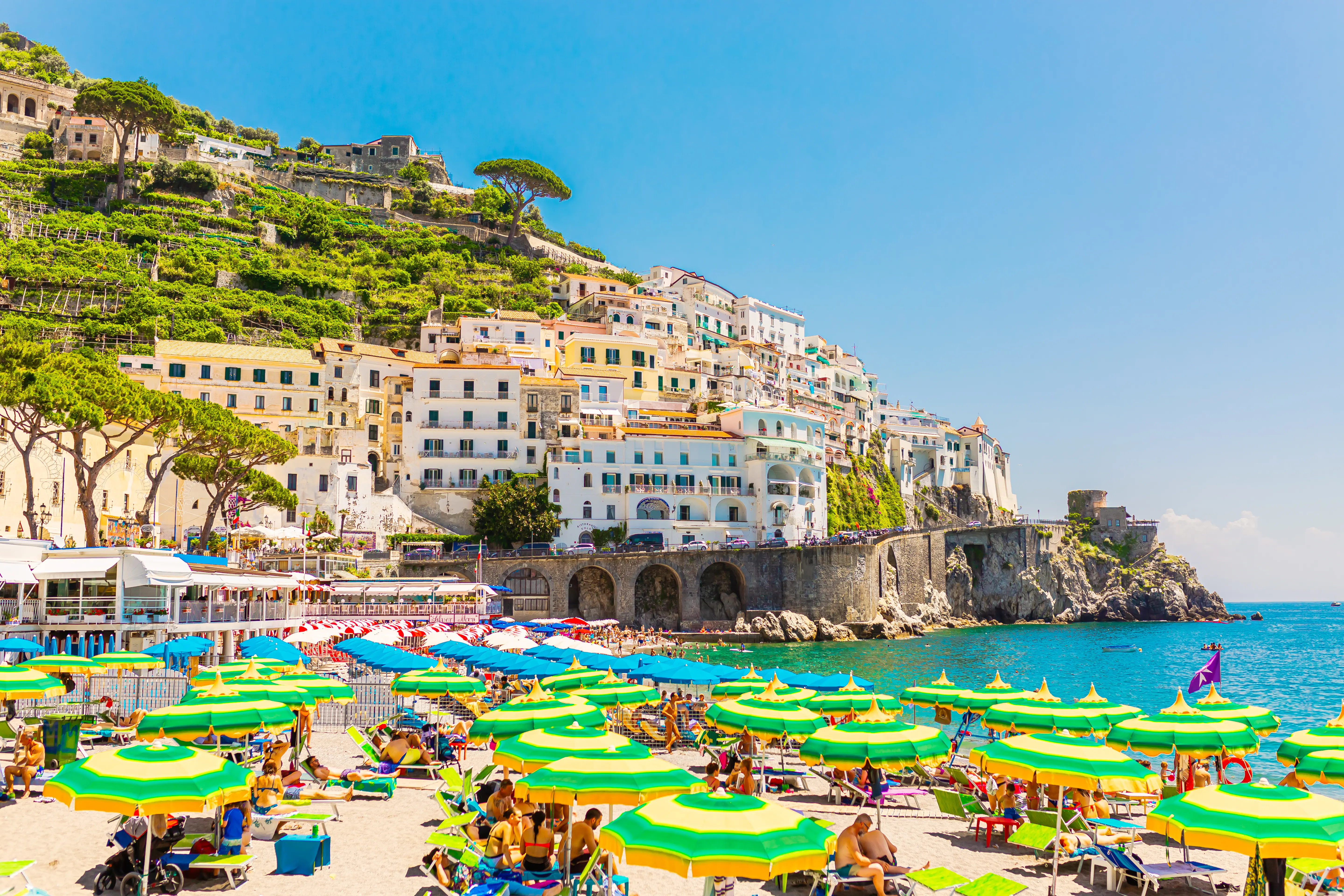 Photo of the Beach in the summer Amalfi