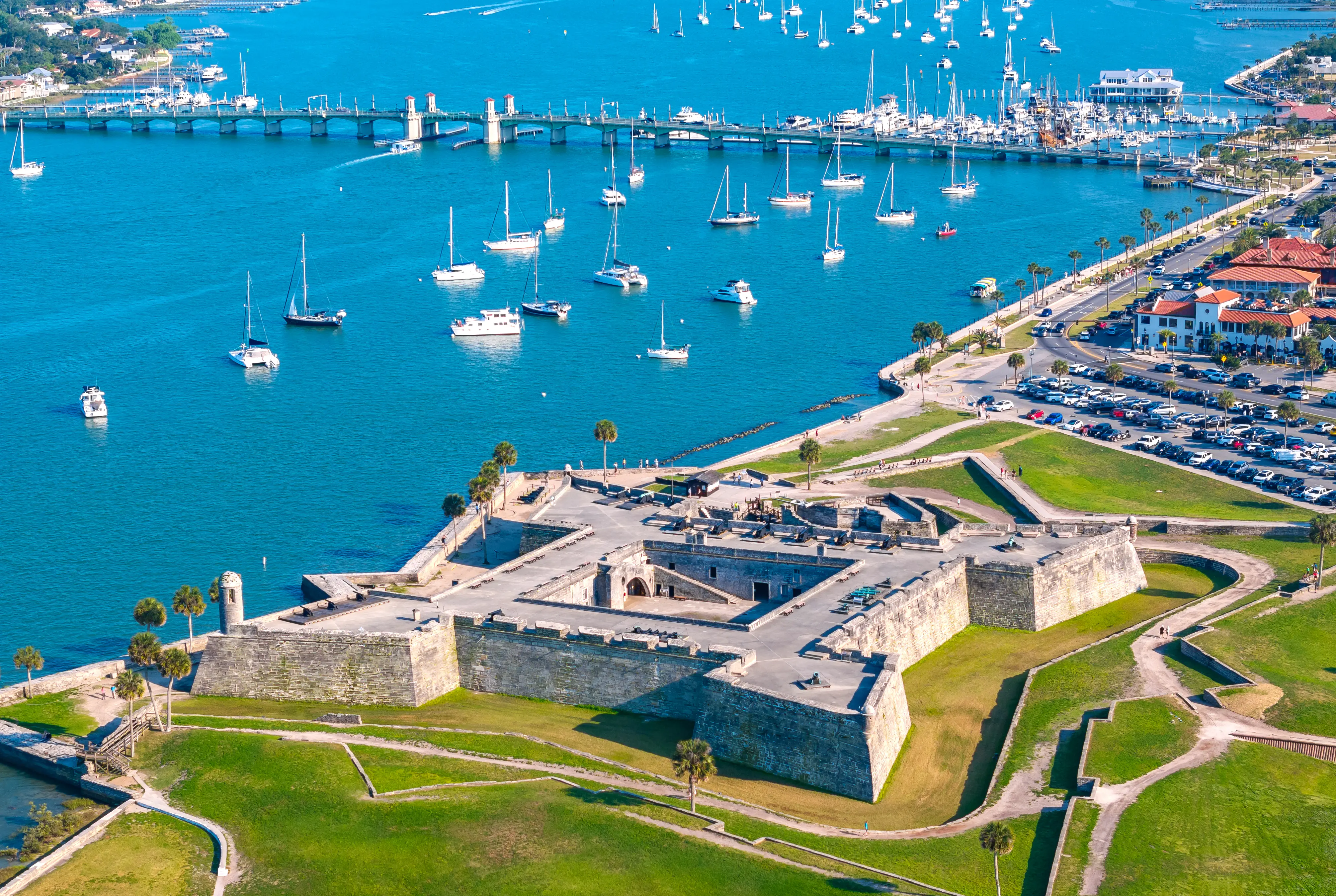 Castillo de San Marcos and St. Augustine coastline