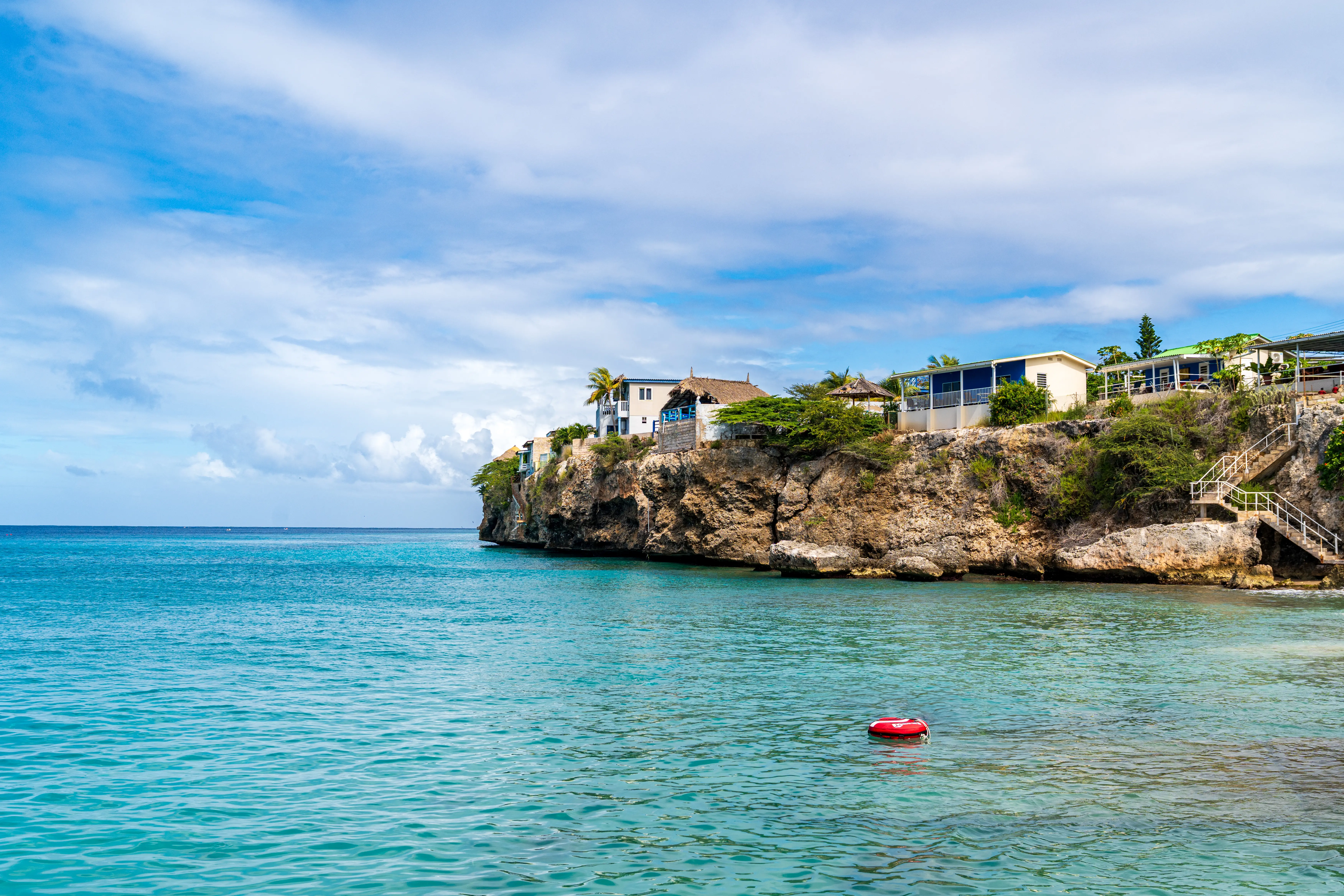Image of rocky coastline at Playa Grandi, Curacao.