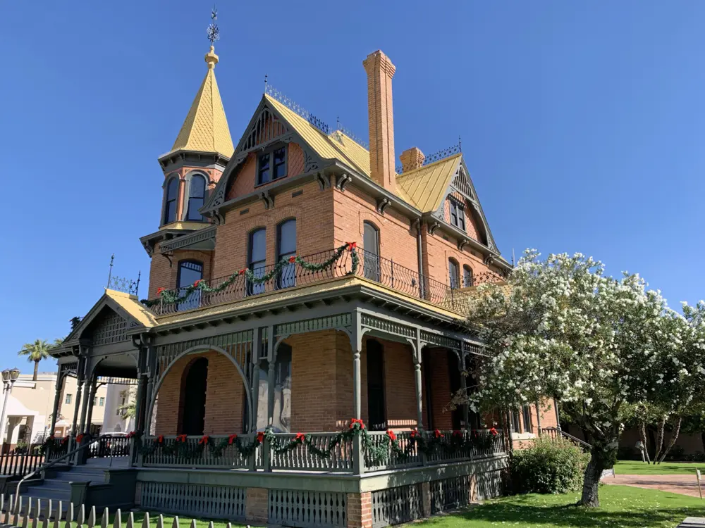 The historic Rosson House Museum in Heritage Park is a city landmark in downtown Phoenix, Arizona