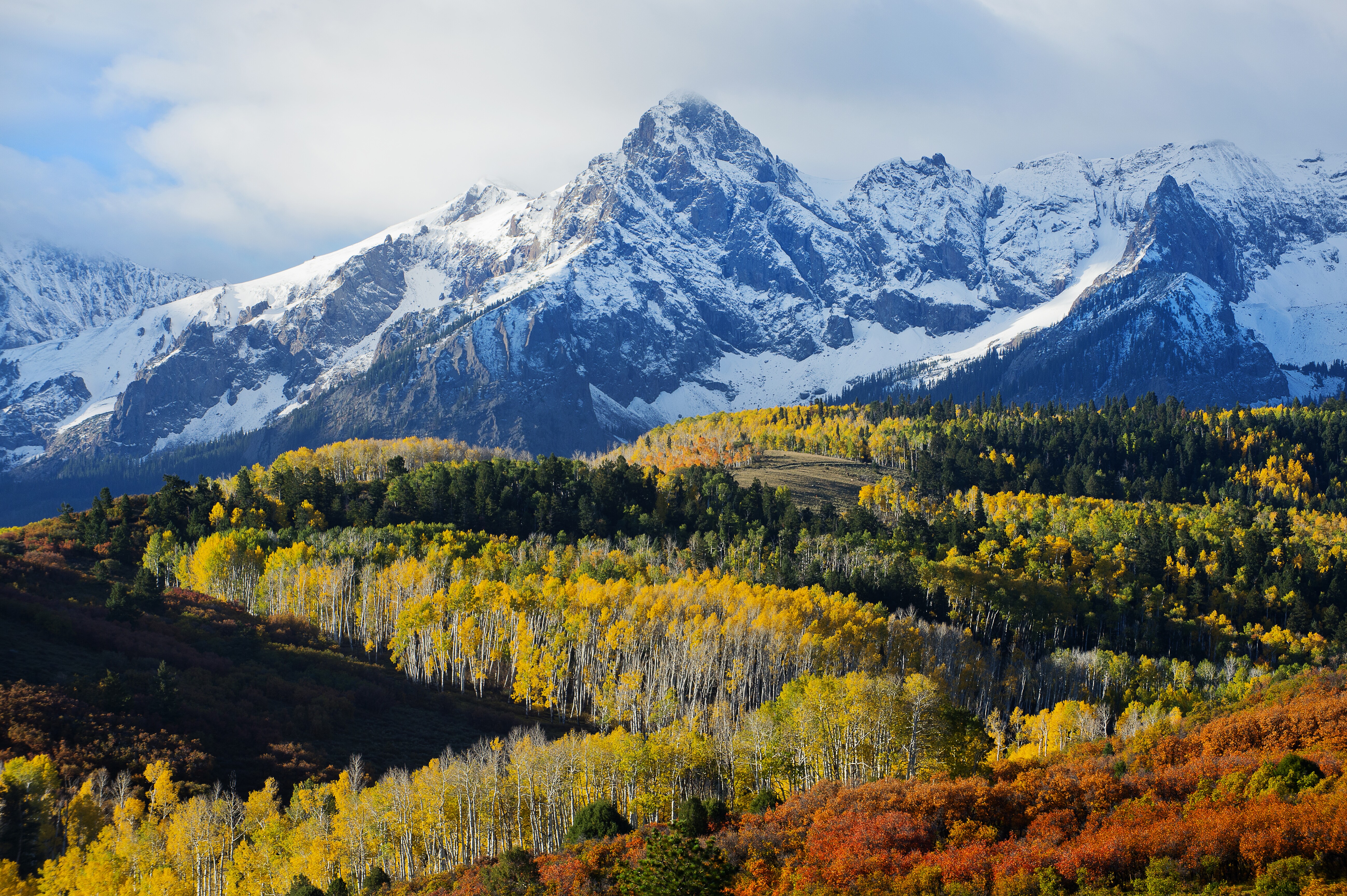 Scenic image of the San Juan mountain landscape in fall.