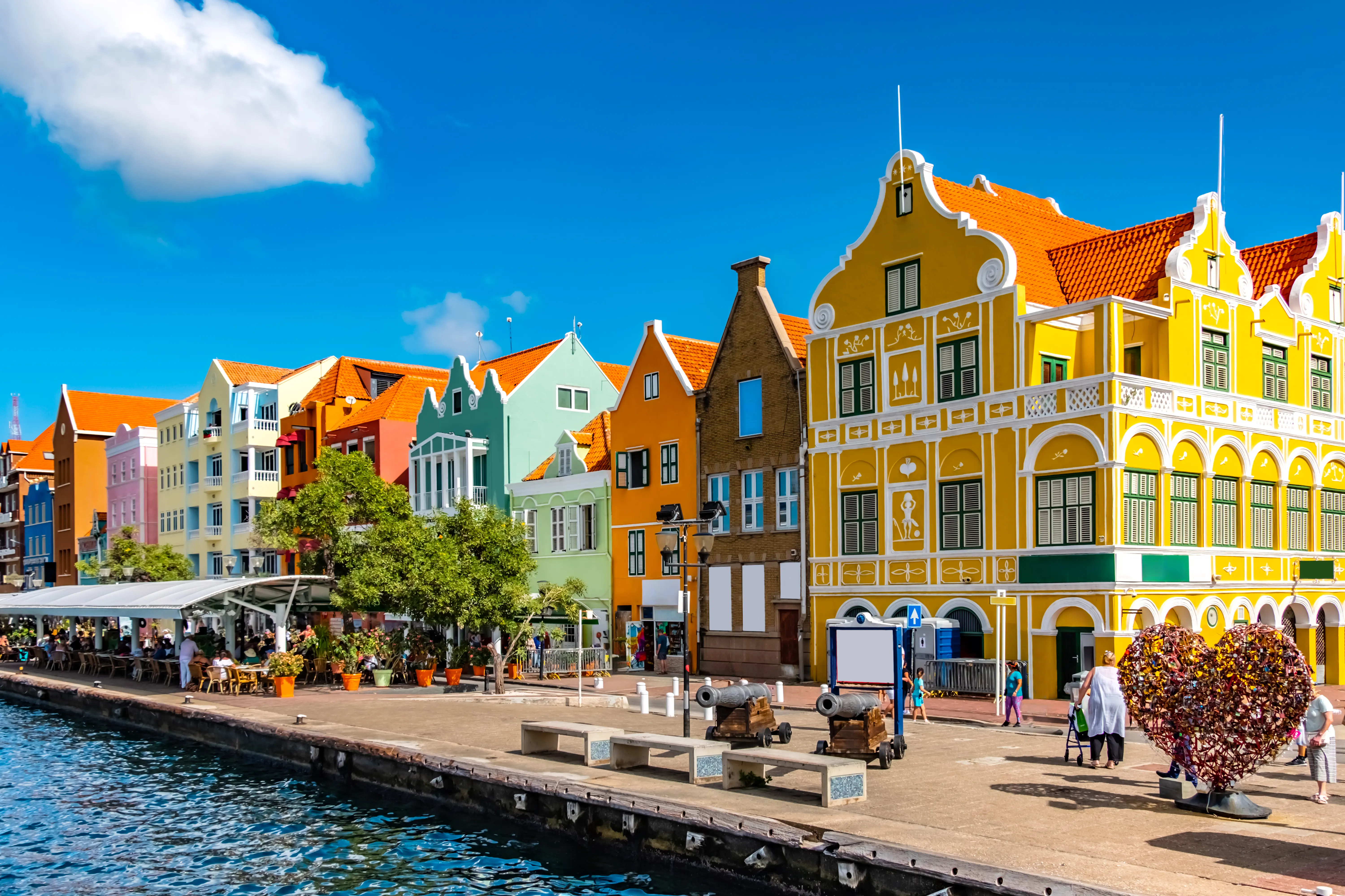 Image of colorful buildings in Willemstad, Curaçao.