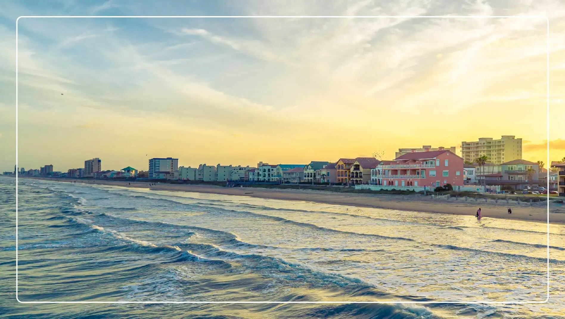 A view of South Padre Island, Texas, as seen from the water.