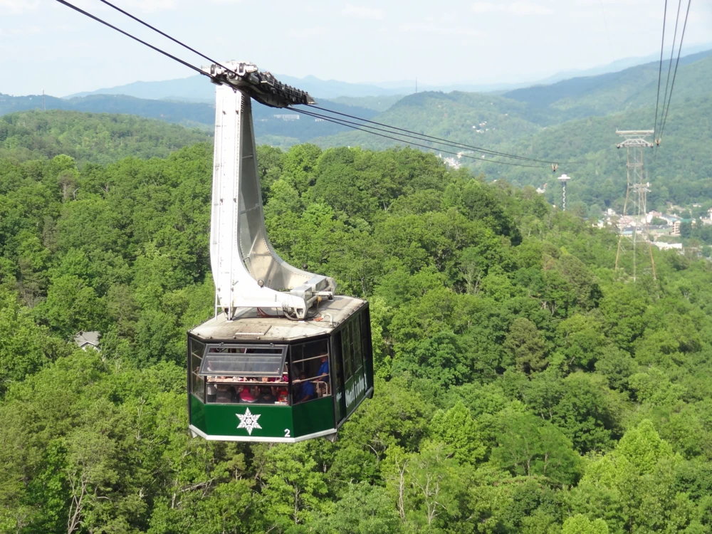 Tram at Ober Gatlinburg in Tennessee