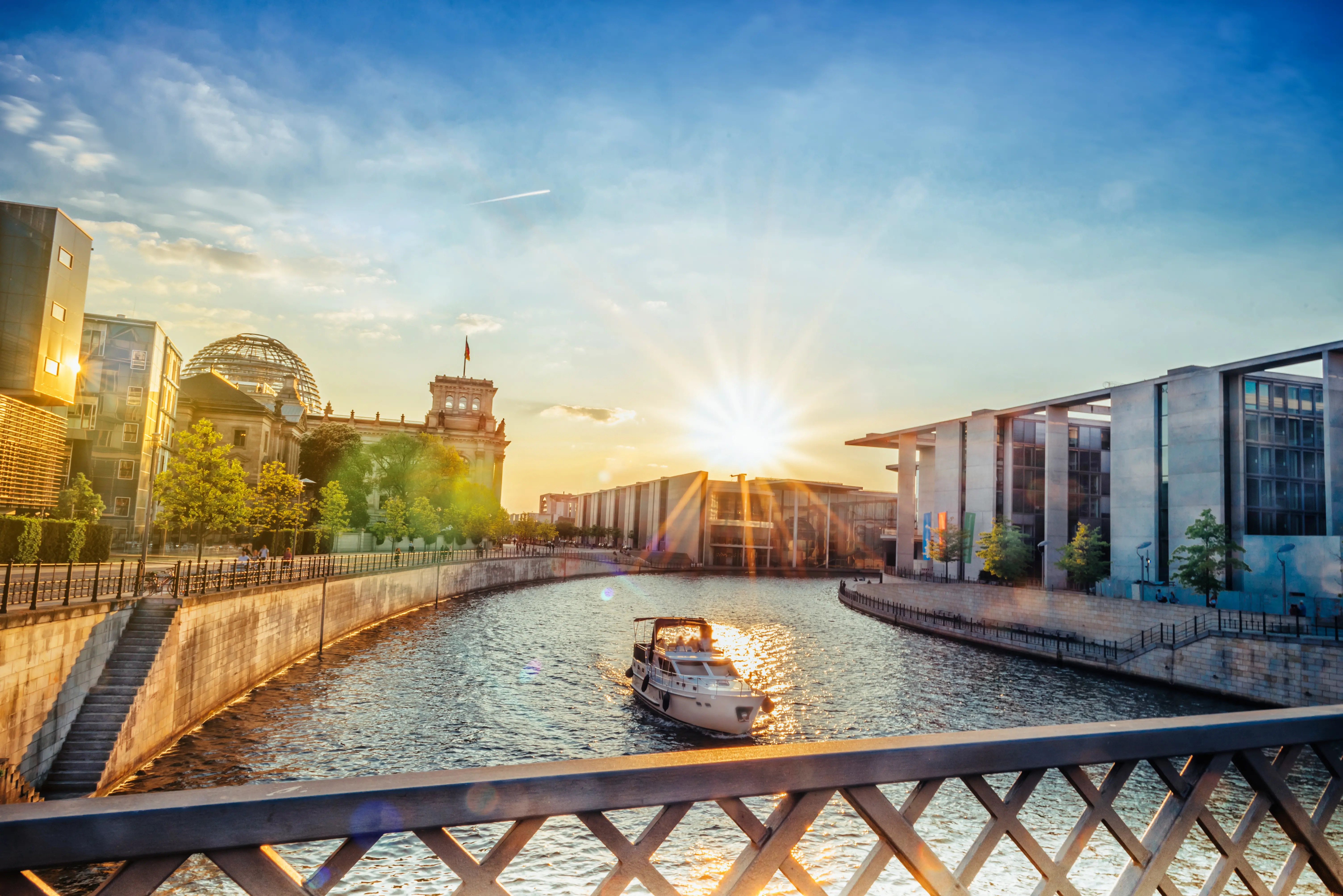 Photo of a boat on a river cruise in Berlin