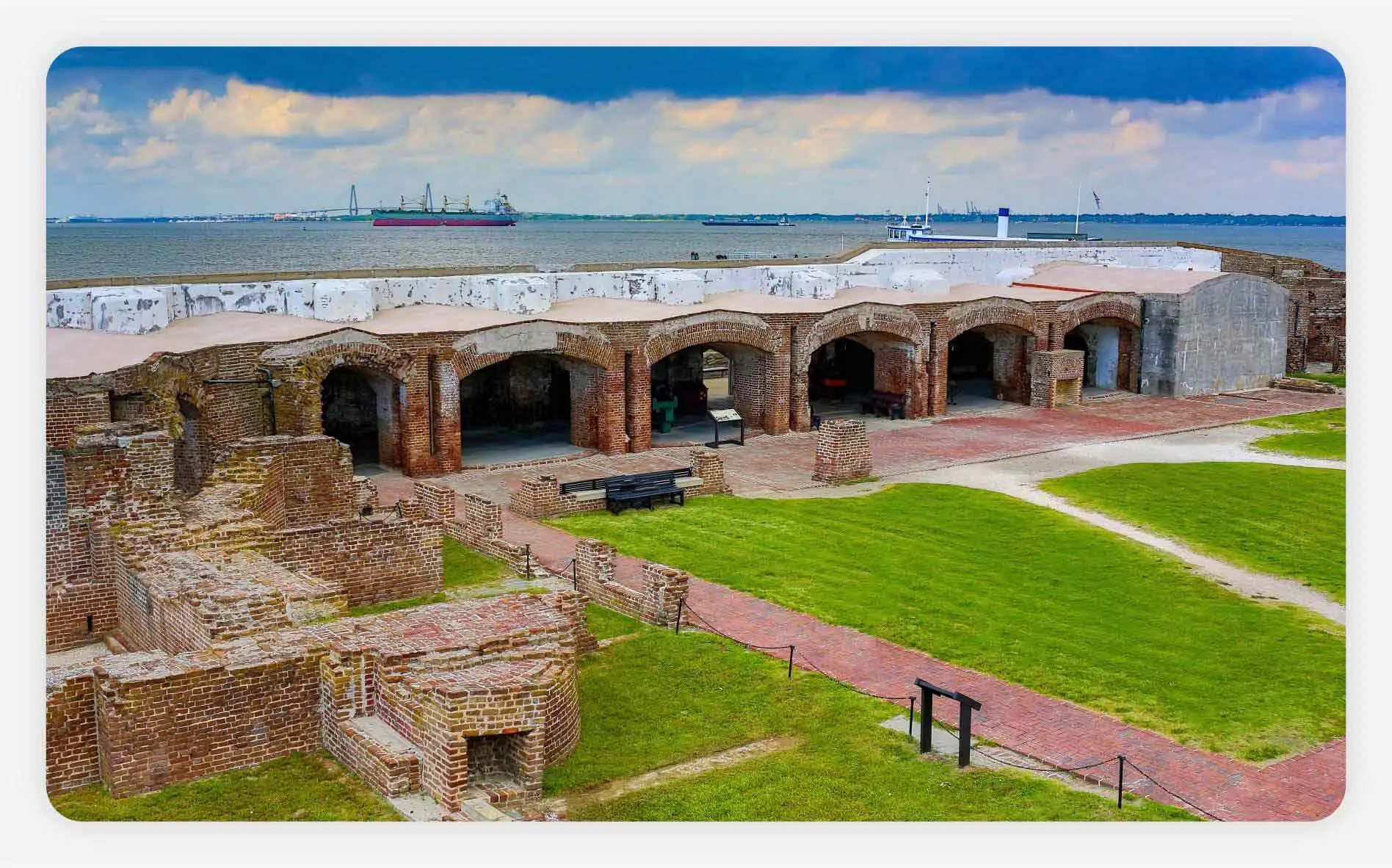 A photo of the historic fortress Fort Sumter in South Carolina.