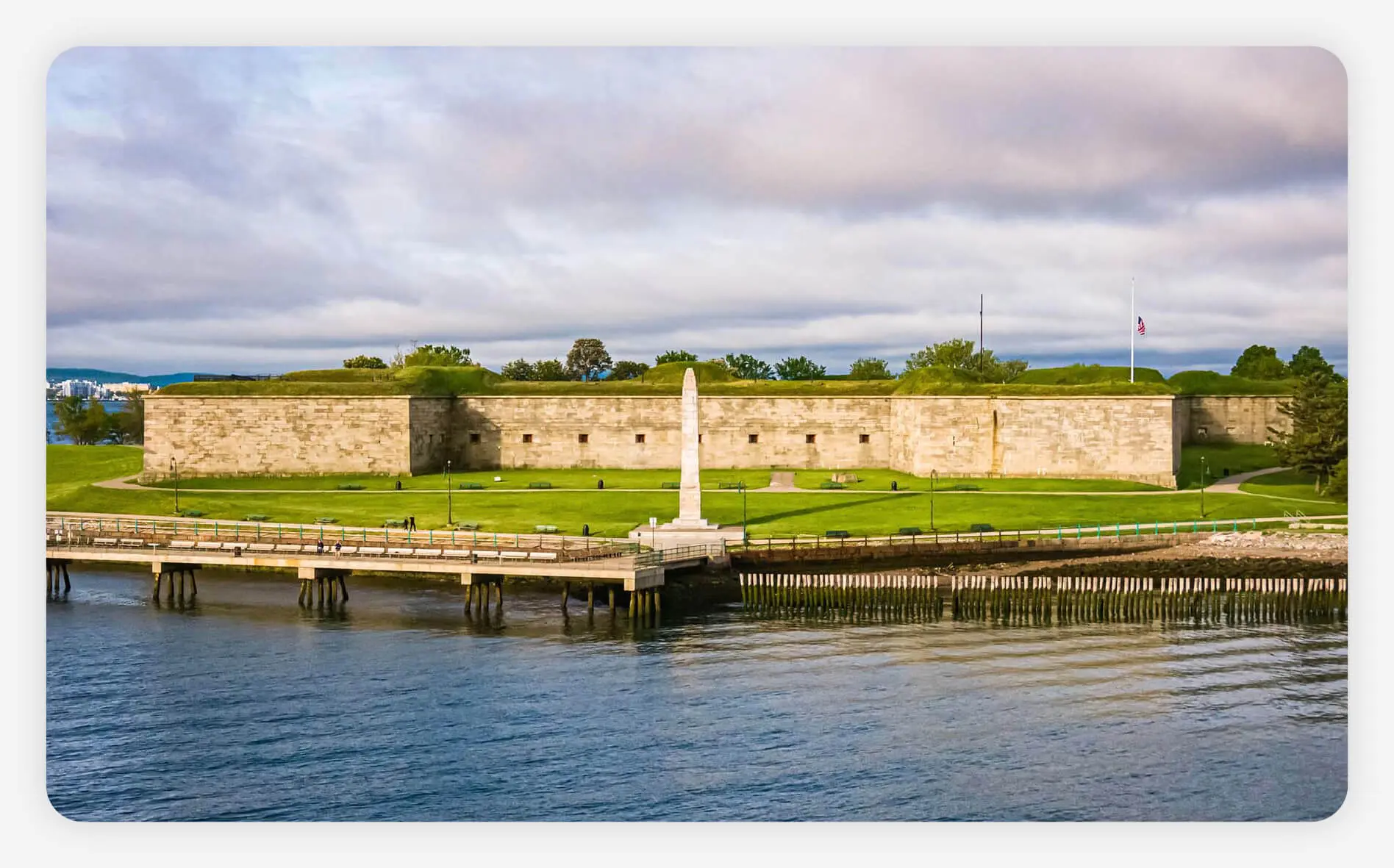 A view of Fort Independence on Castle Island.
