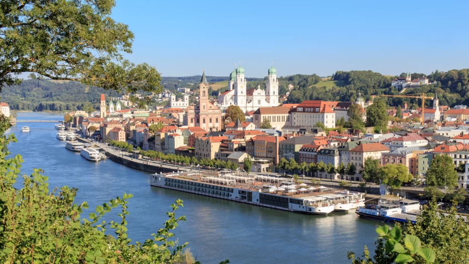 Passau at the Danube River in Vienna Austria