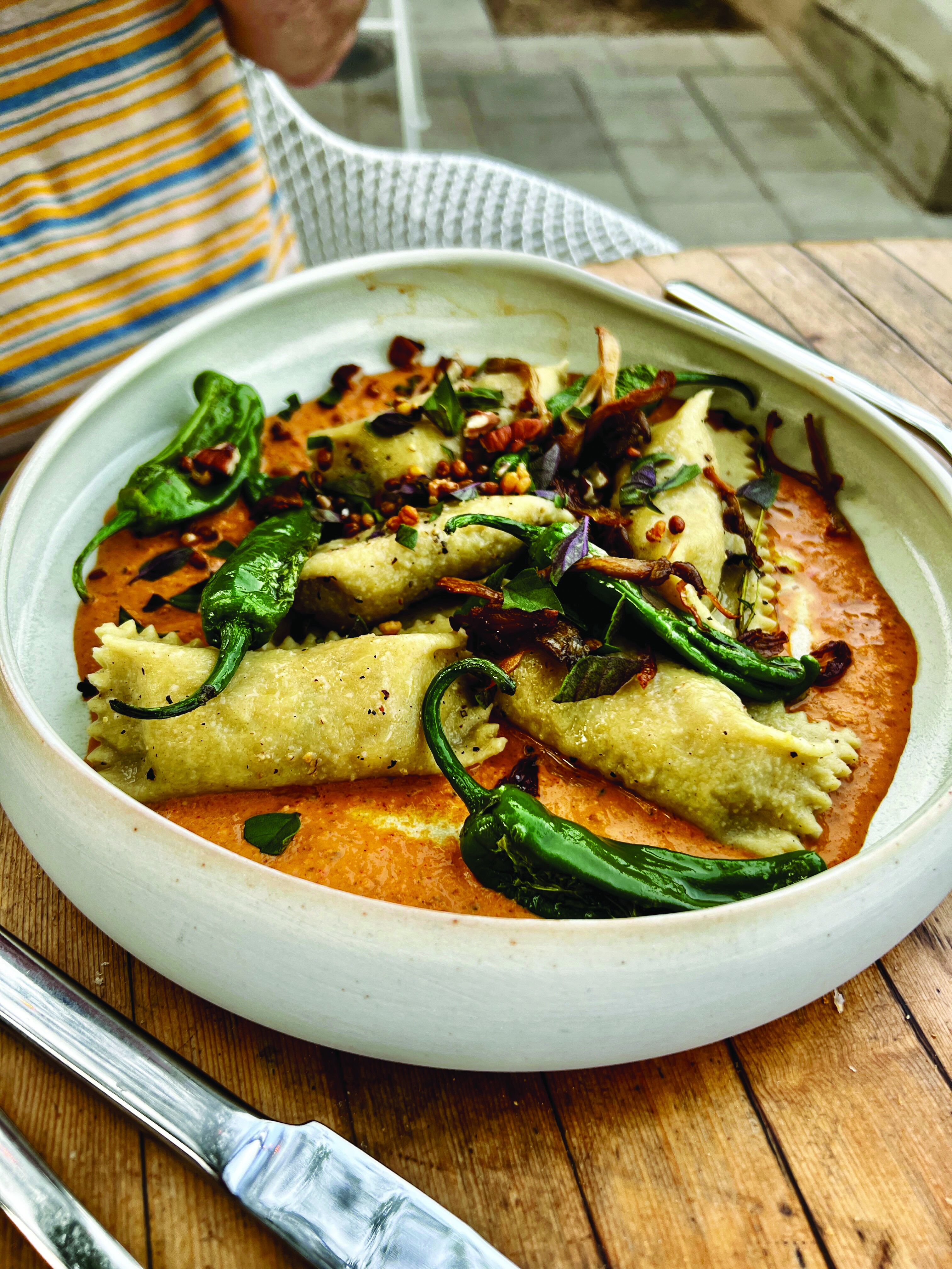 Sweet potato pierogies from Poblanos Ranch