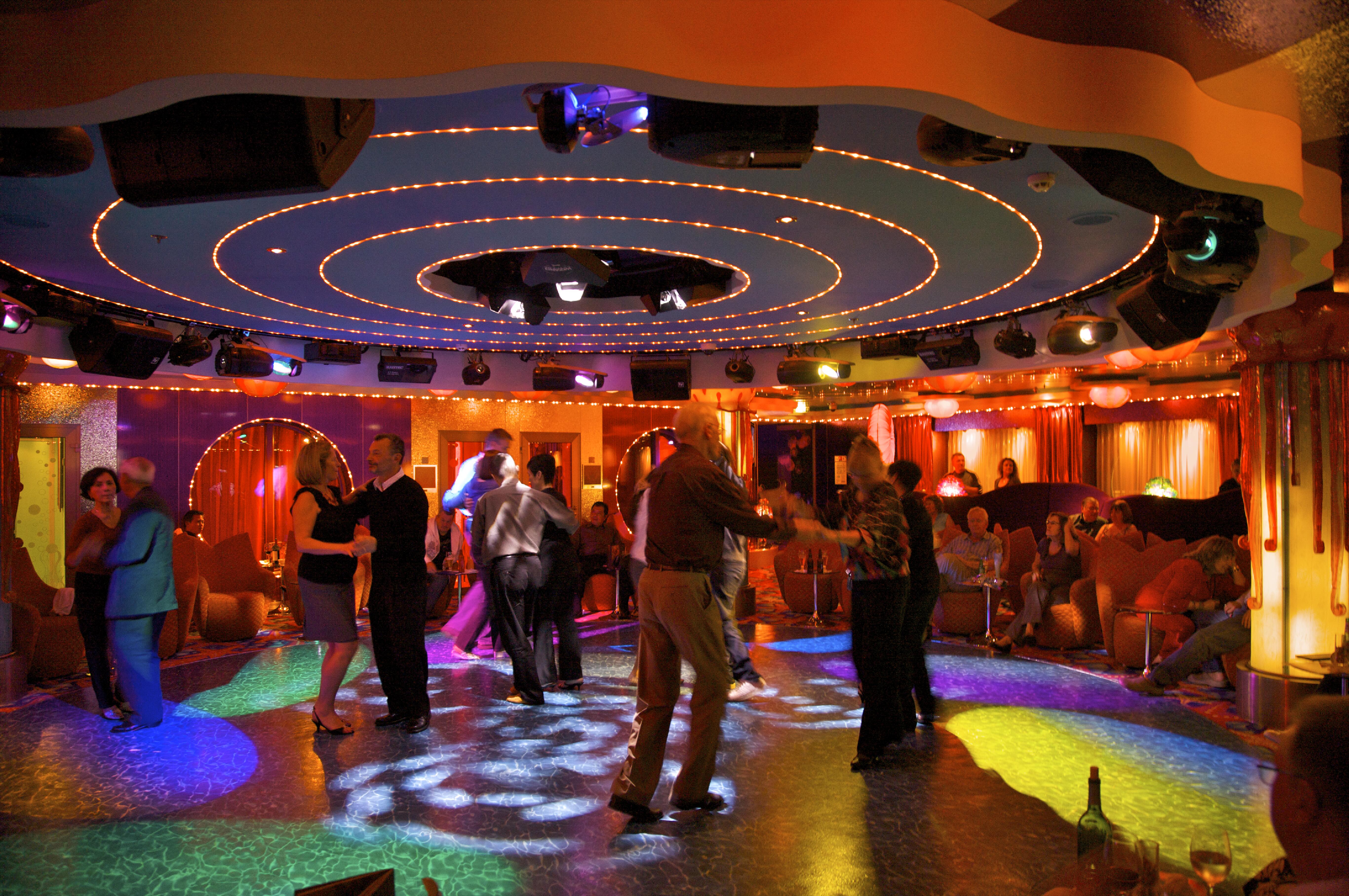 Image of a dance club for adults aboard the Norwegian Jade, of Norwegian Cruise Line.