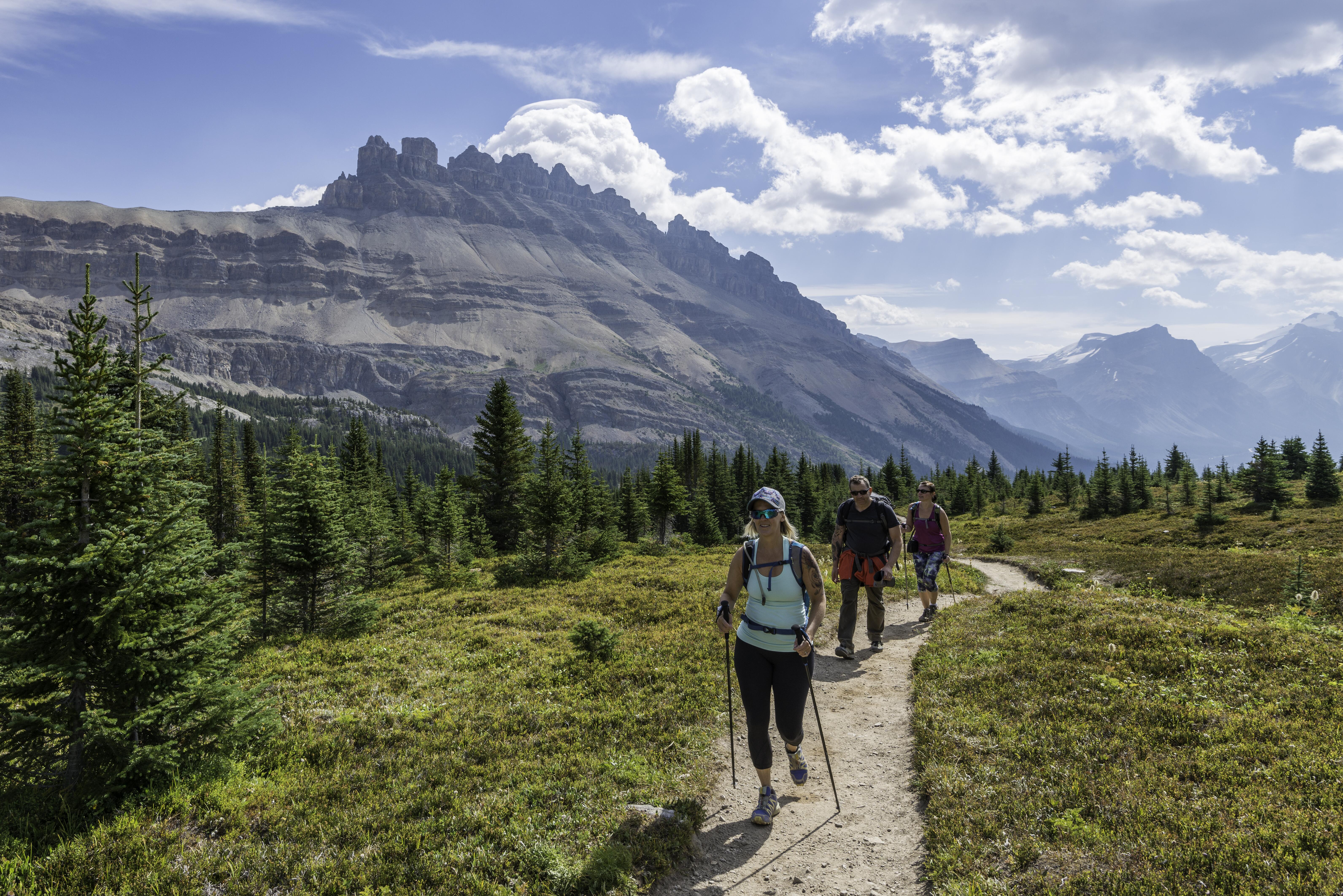 Photo of Hikers on trail at Banff National Park, Canada