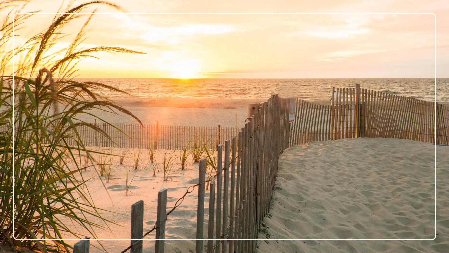 Sunrise over the ocean on Bethany Beach.