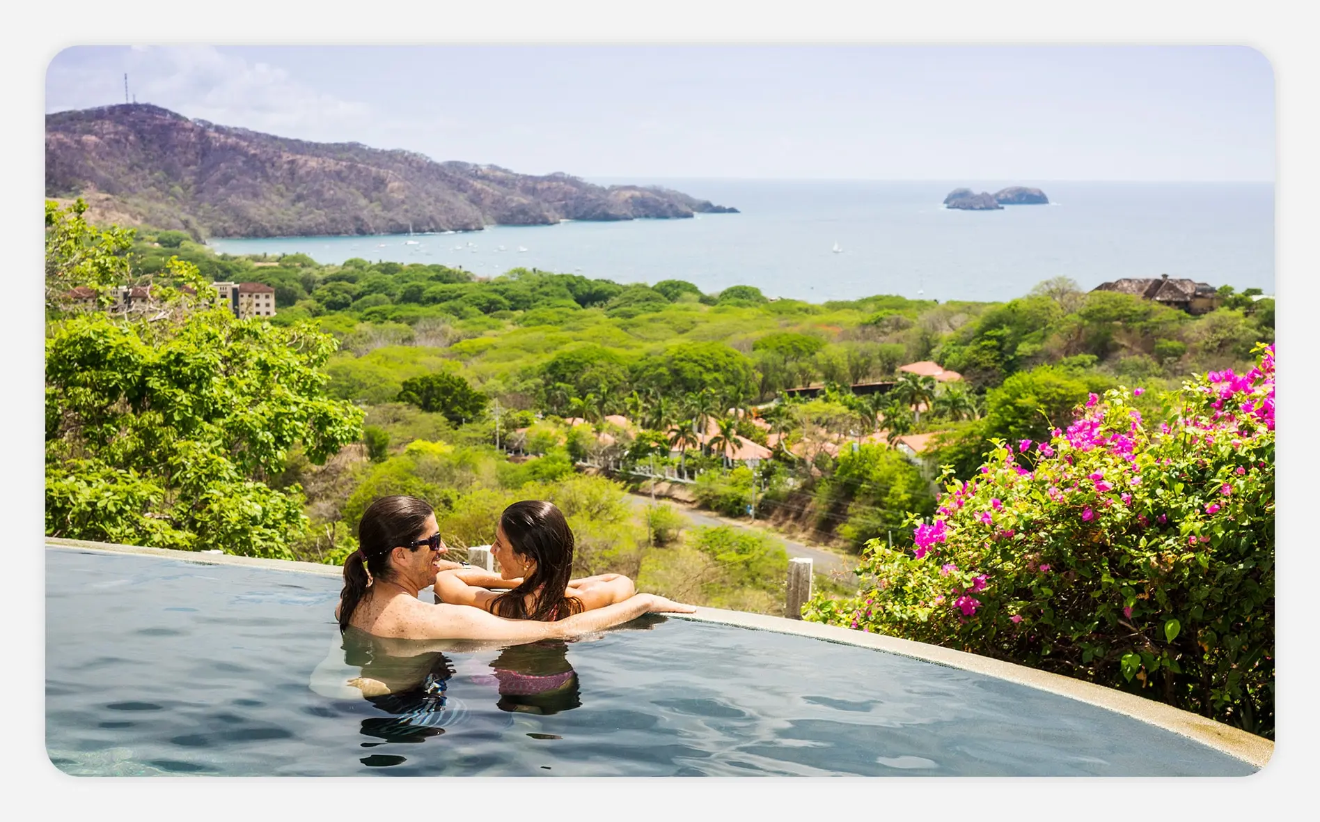 Couple on their honeymoon in Costa Rica.