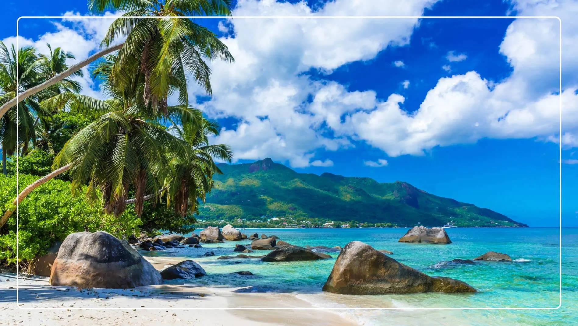 View of the beach on Seychelles.