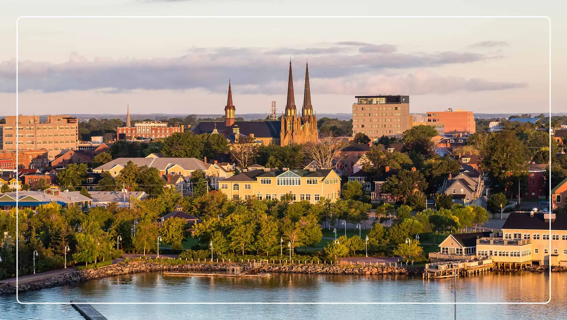 Aerial view of Charlottetown, Prince Edward Island
