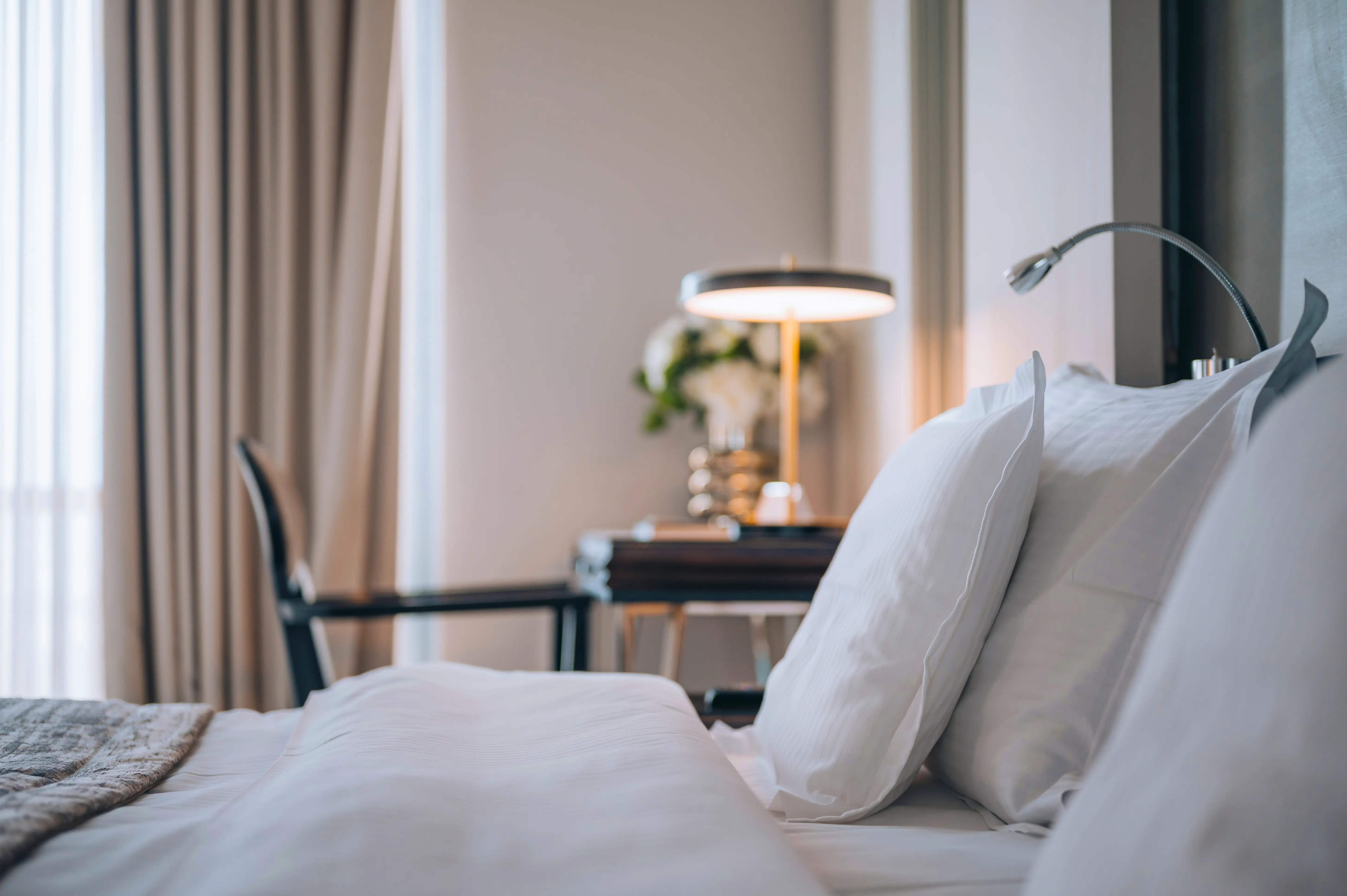 Elegant and comfortable hotel room, interior