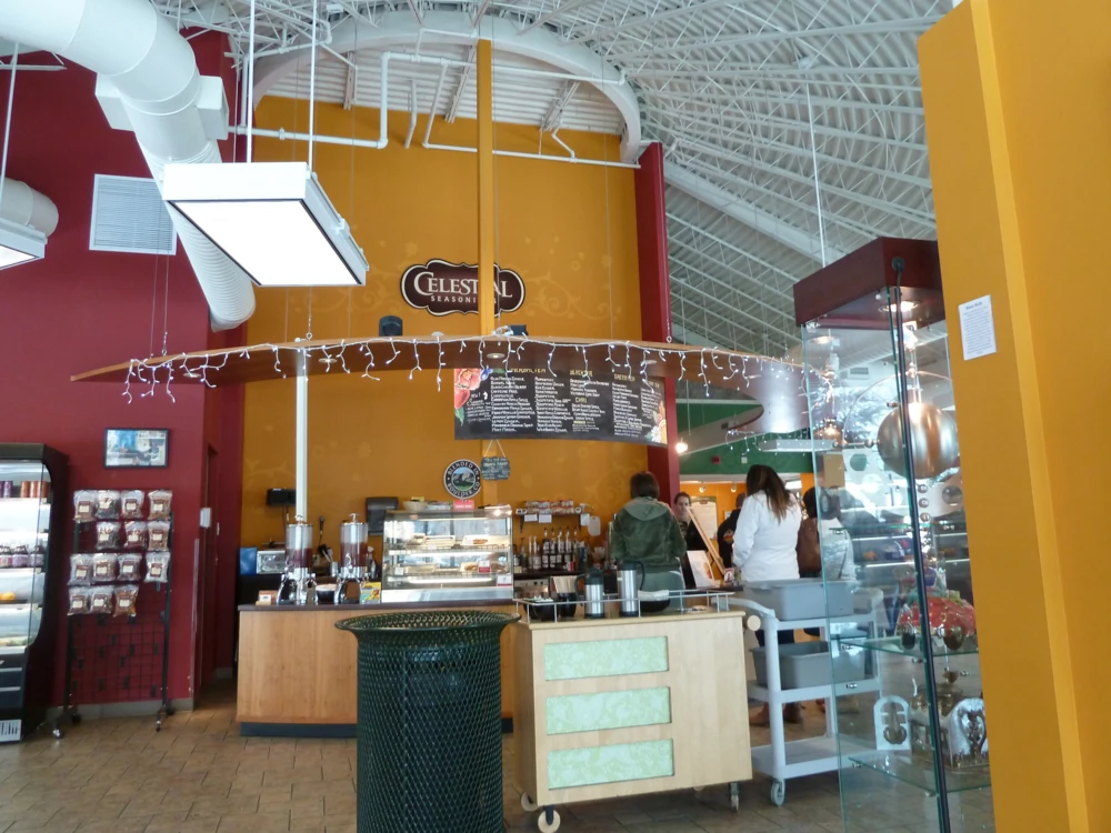 Tea bar at Celestial Seasonings Free Tour of Tea in Boulder Colorado