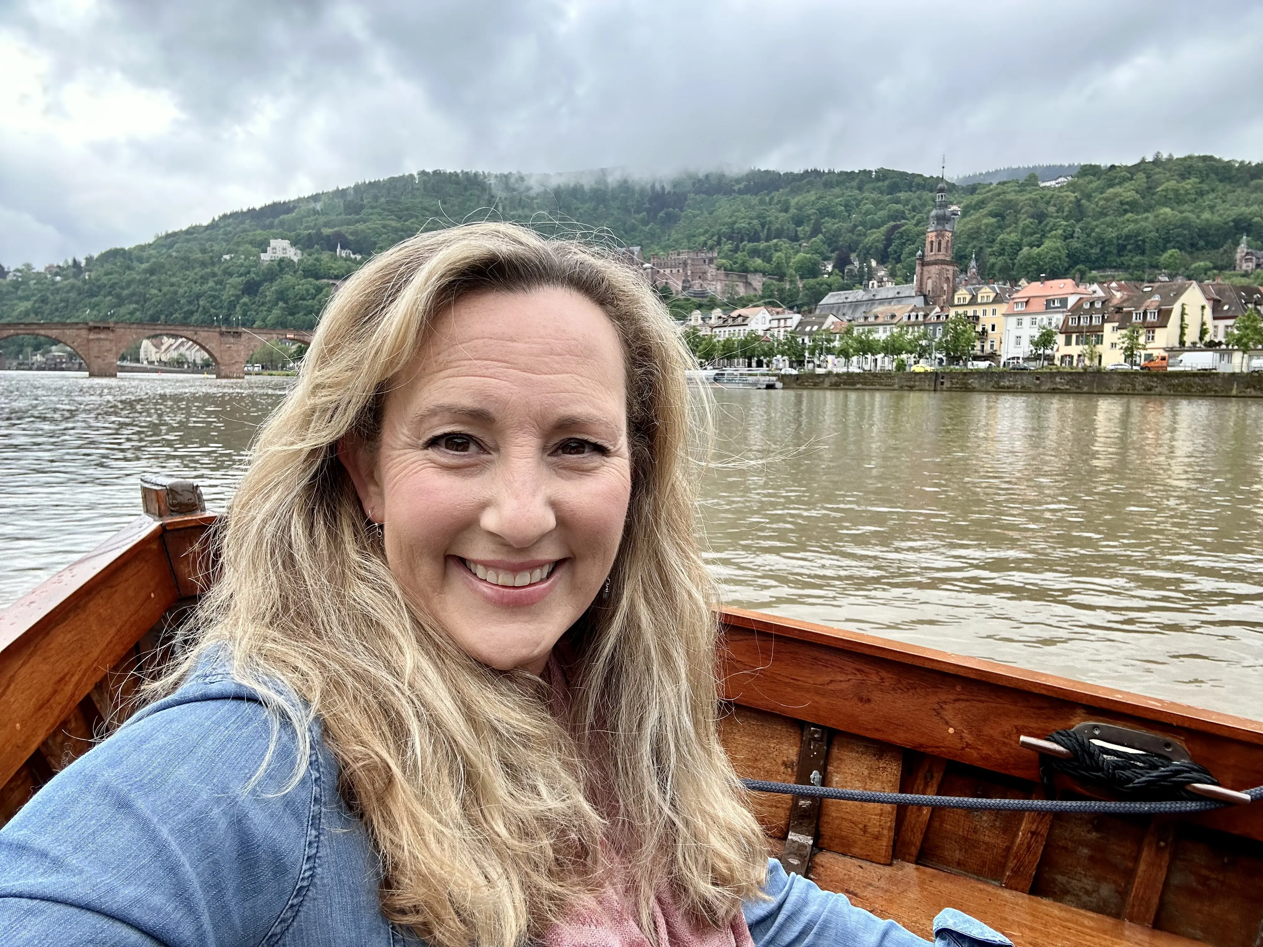 Jennifer Broome takes a boat ride in Germany's Wurttemberg region.
