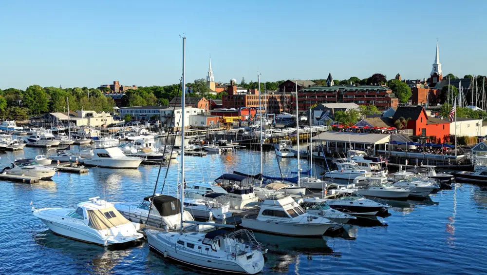 The harbor in Newburyport, a popular day trip from Boston.