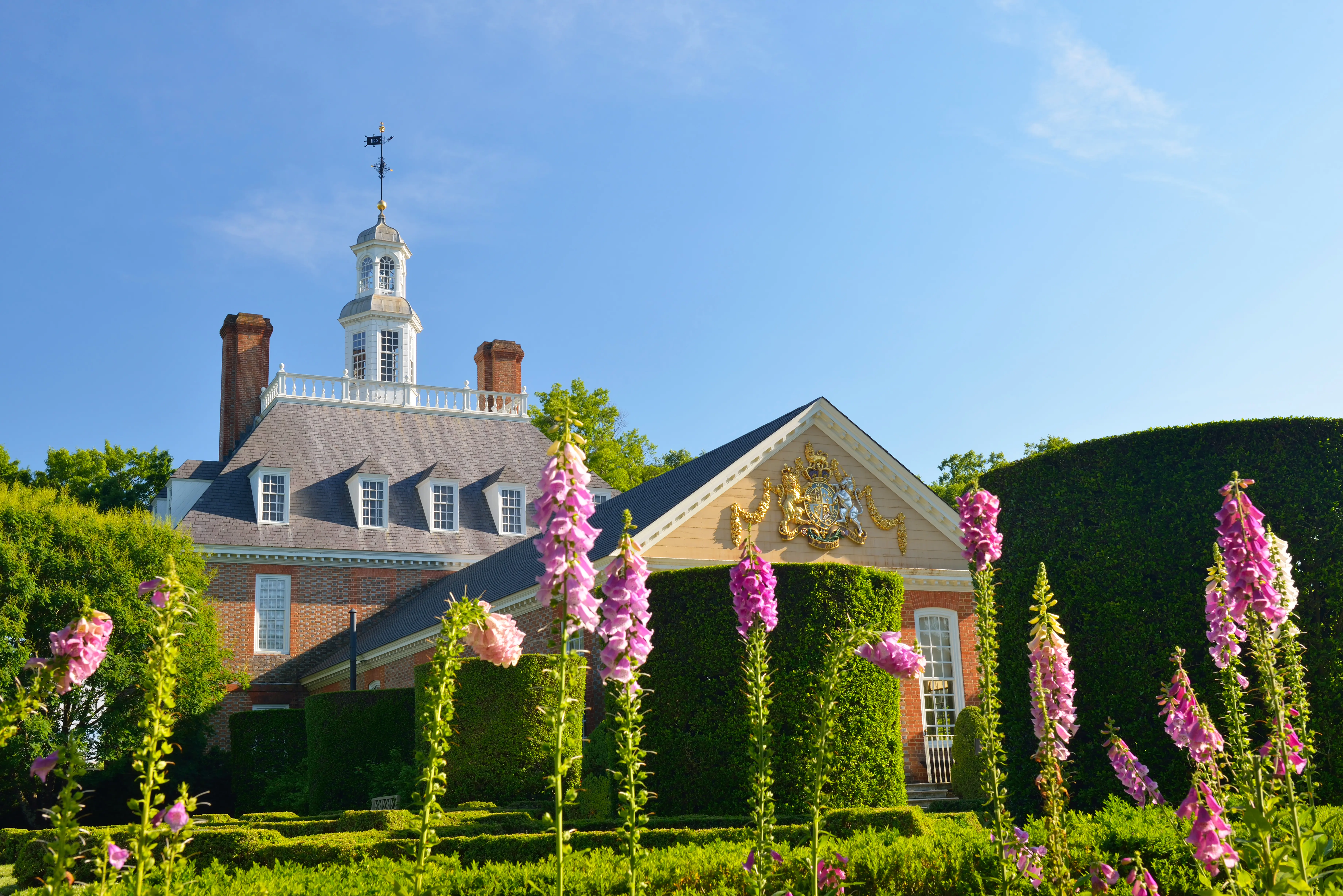 Flowers in the gardens at Governor’s Palace