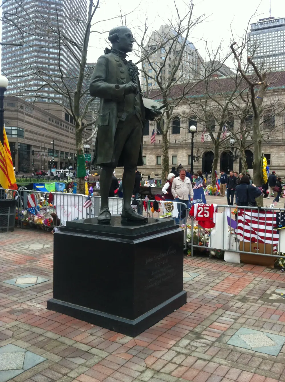 John Singleton Copley Statue in Copley Square in Boston Massachusetts