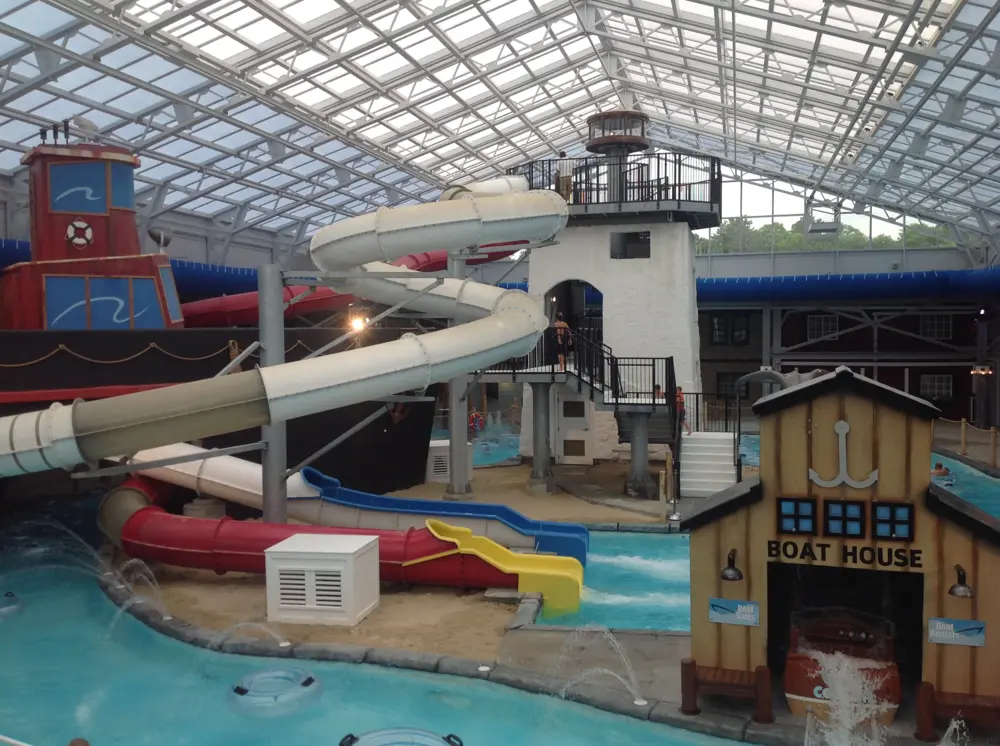 Pool area at Cape Codder Resort & Spa in Hyannis Massachusetts.