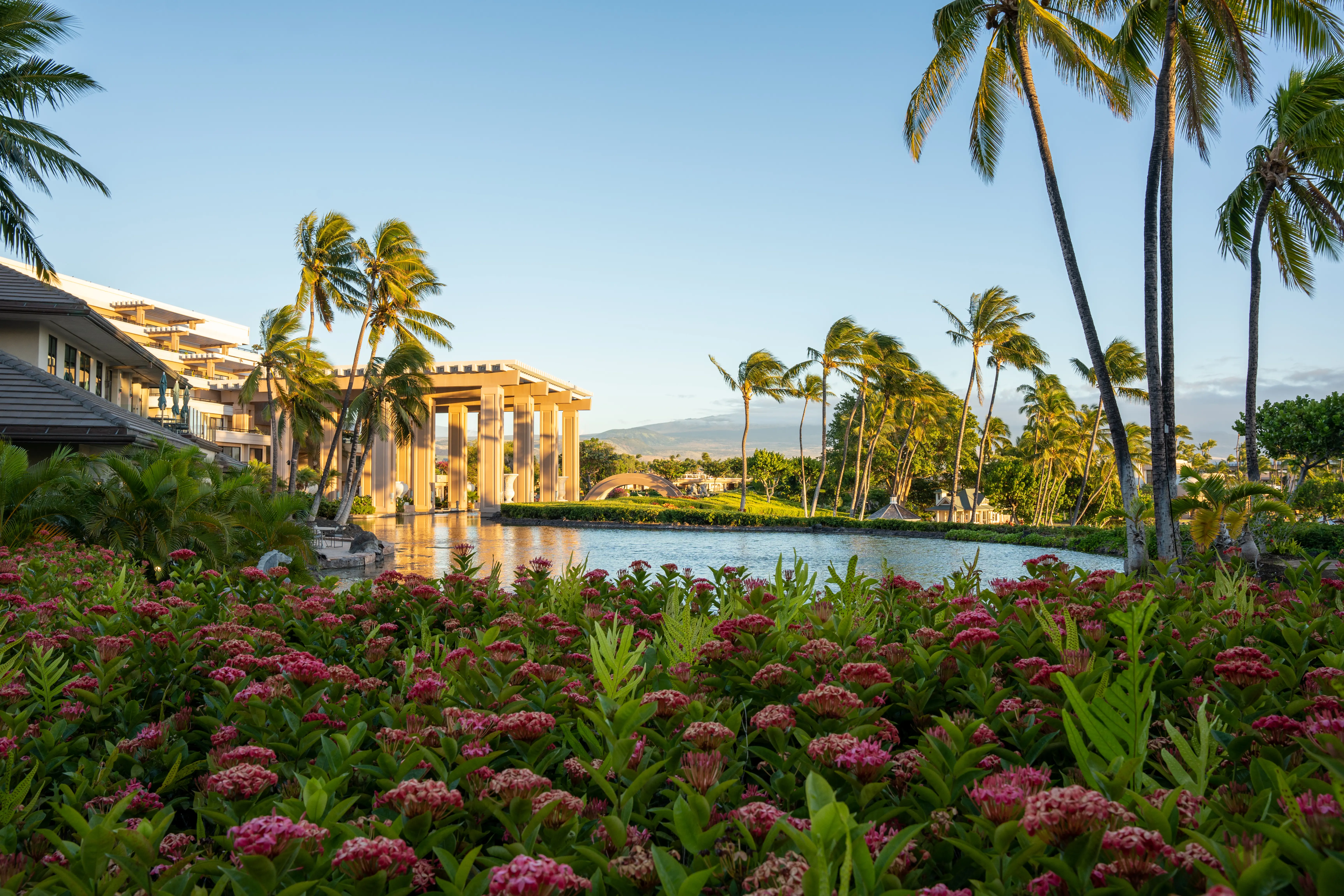 Image of the gardens and grounds of Hilton Waikoloa Village in Waikoloa Village, Hawaii.