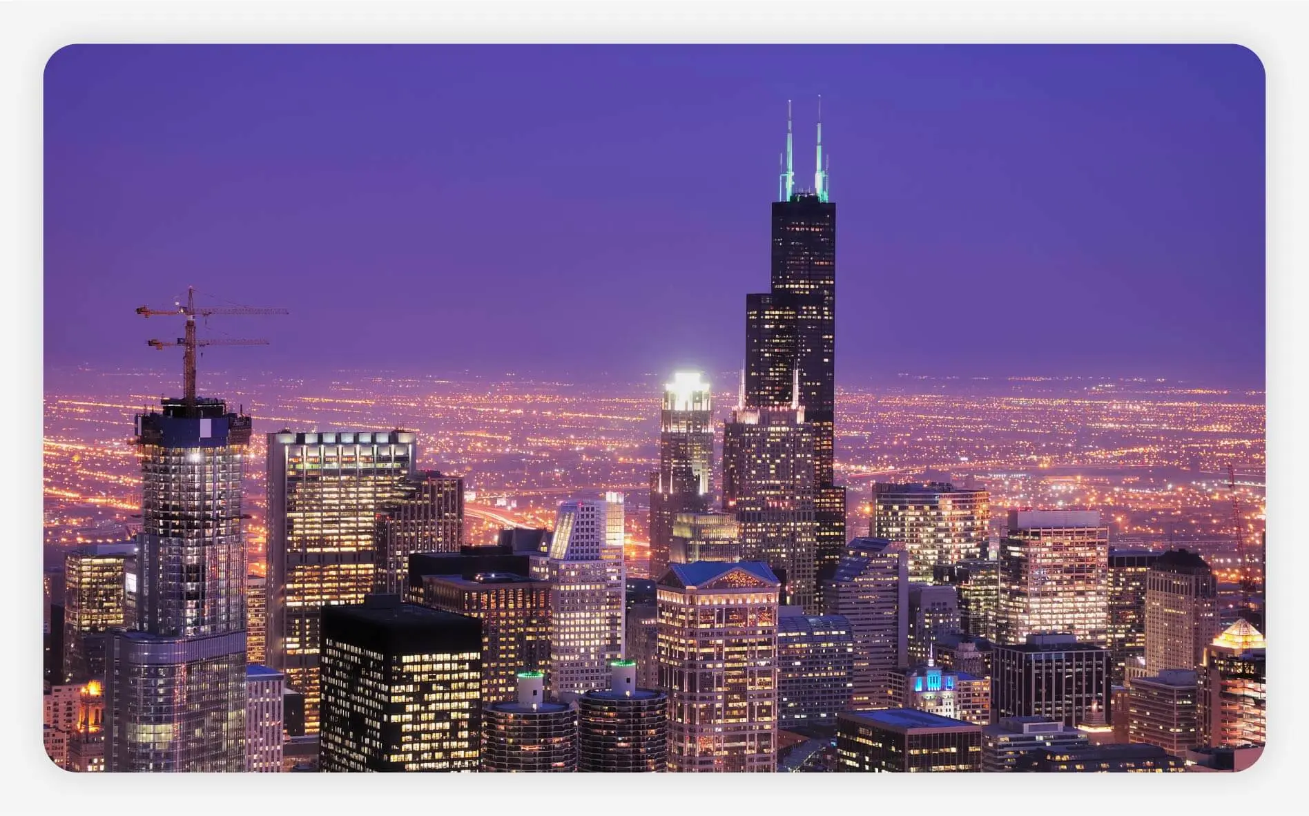 A photo of Willis Tower in Chicago.