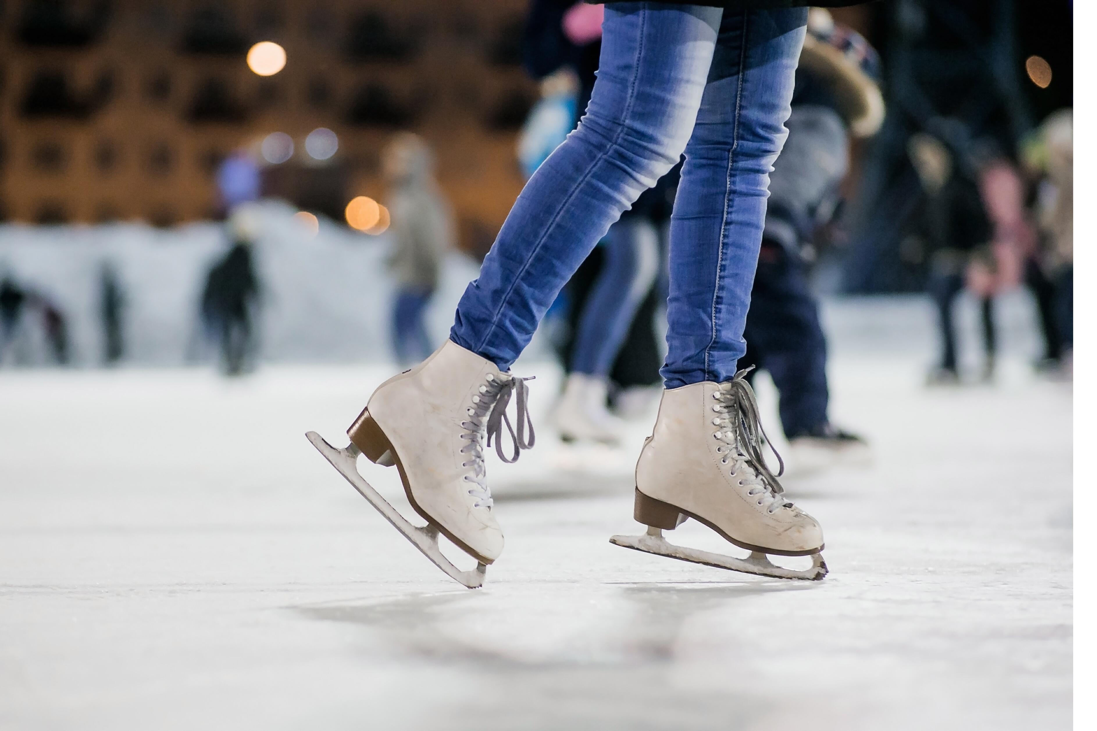 Ice skaters feet
