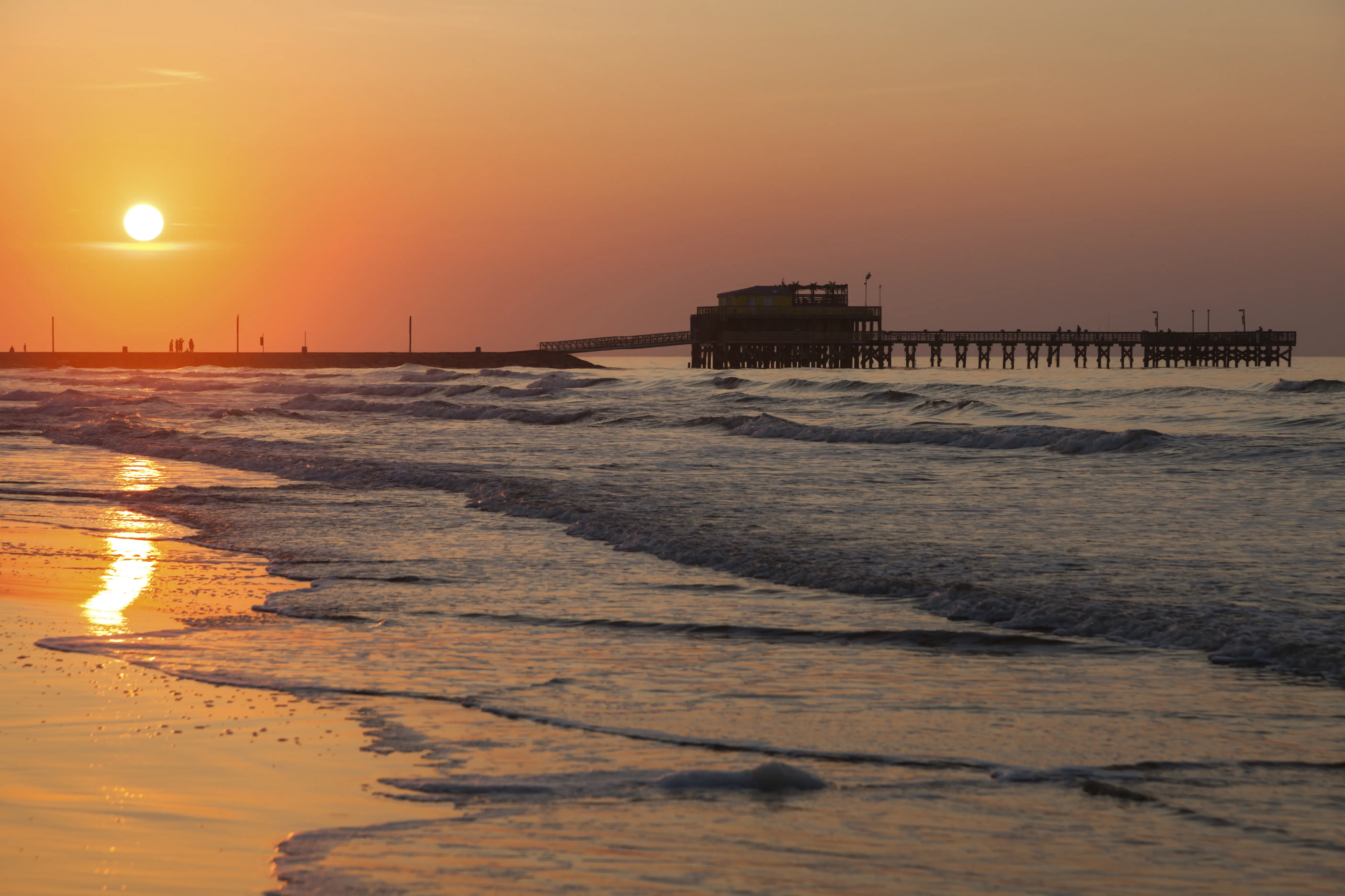 Image of Terramar Beach and the shoreline, near Houston, Texas.