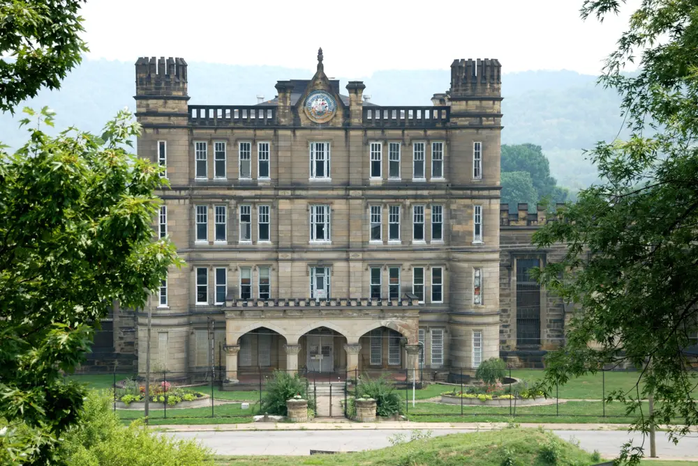 Exterior of West Virginia Penitentiary in  Moundsville, West Virginia