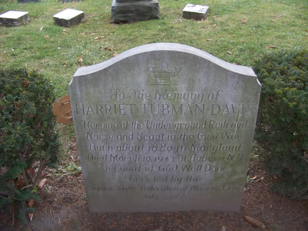 Harriet Tubman's grave at Harriet Tubman National Historical Park in Auburn, New York.