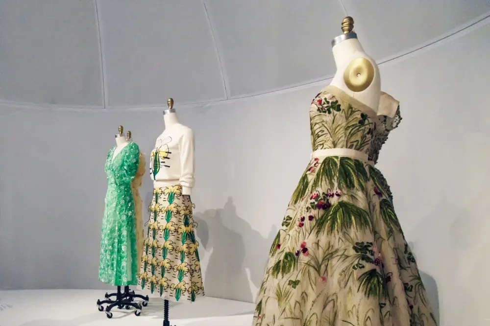 Dresses on display at The Metropolitan Museum of Art in New York
