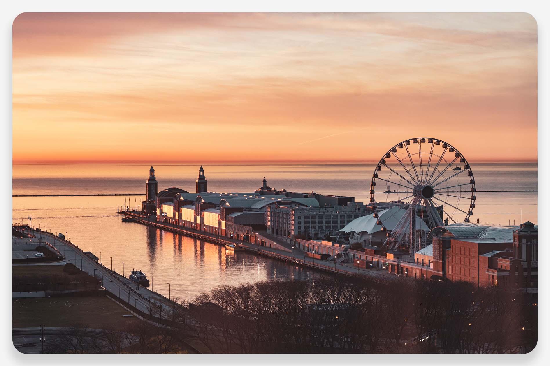 Stock Image of Navy Pier Centennial Wheel