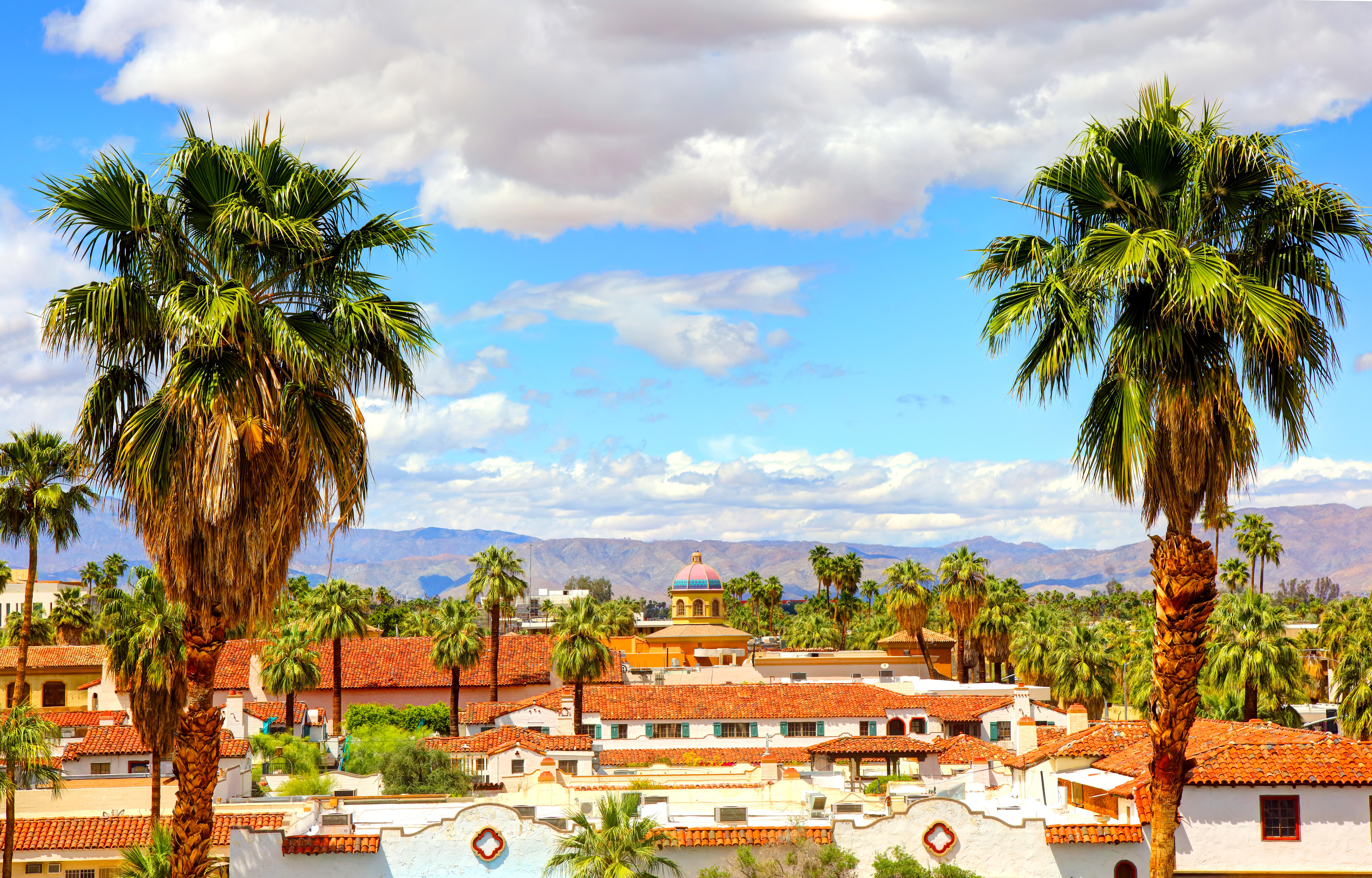 City of Palm Springs in the springtime