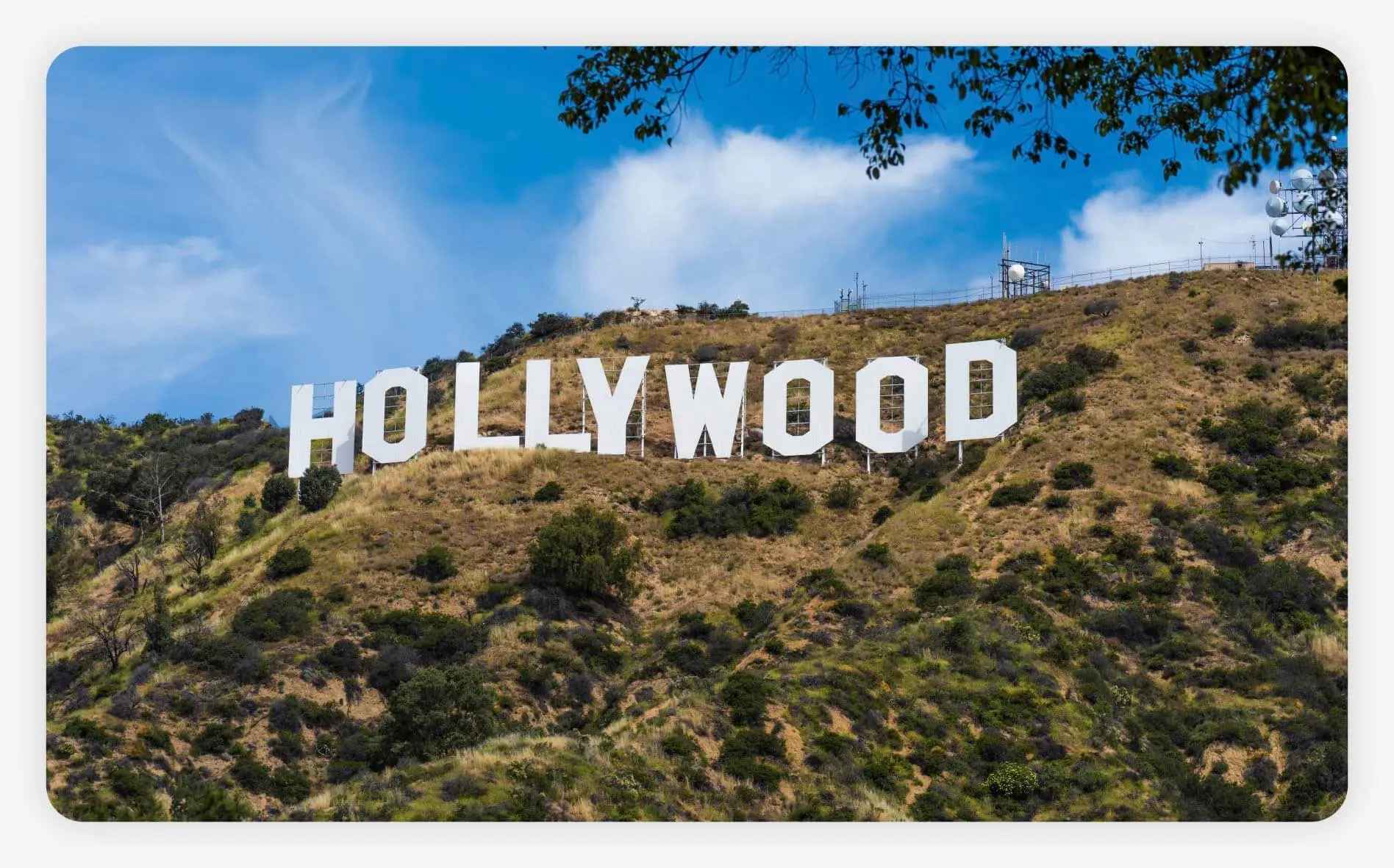 A photo of the Hollywood sign.