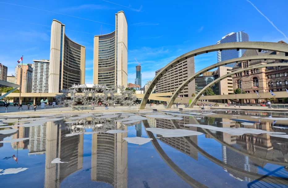 City Hall and Nathan Phillips Square in Toronto Ontario