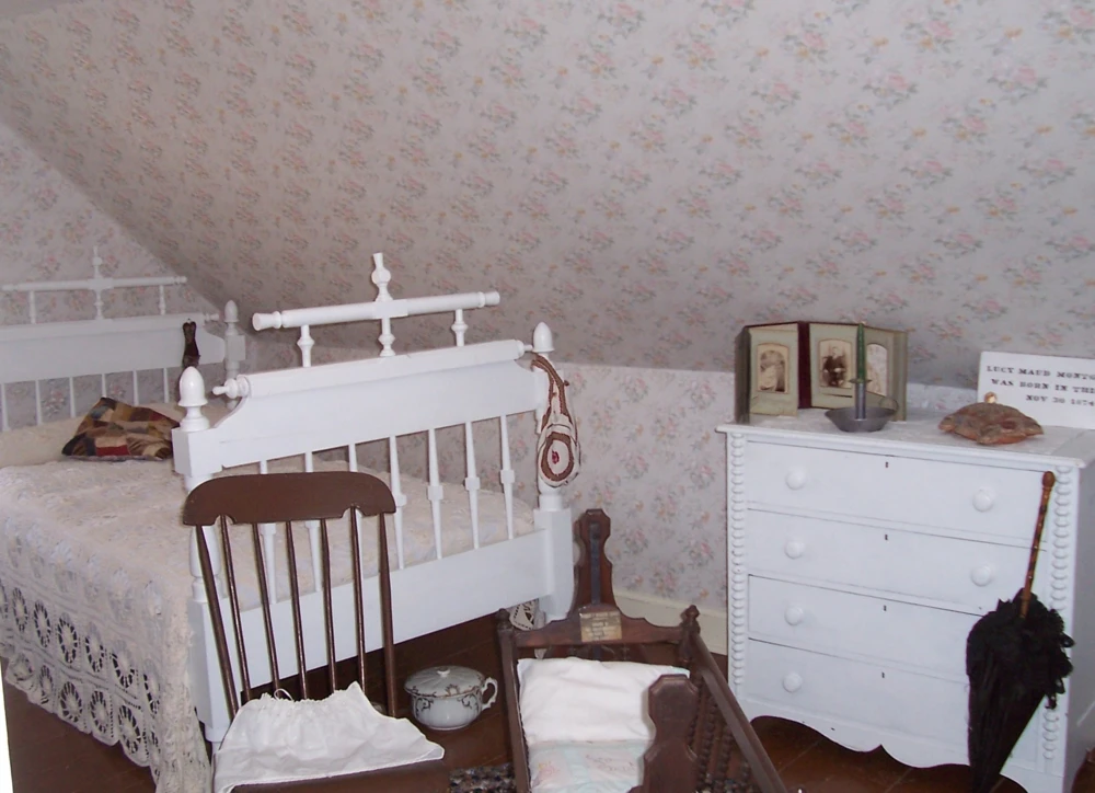 Bedroom at the Lucy Maud Montgomery Birthplace in New London Prince Edward Island Canada