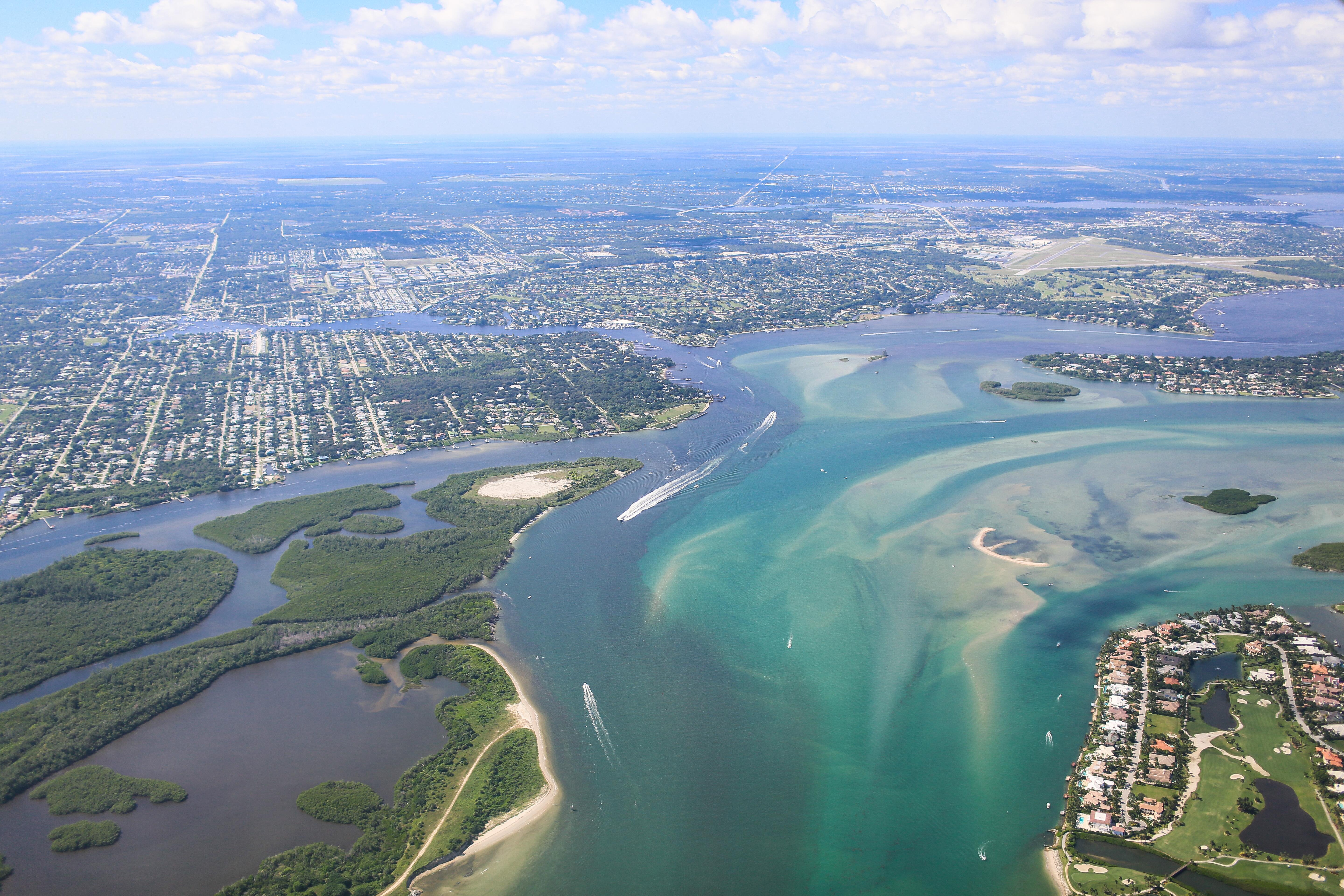 Aerial view of Eastern South Florida coastline.