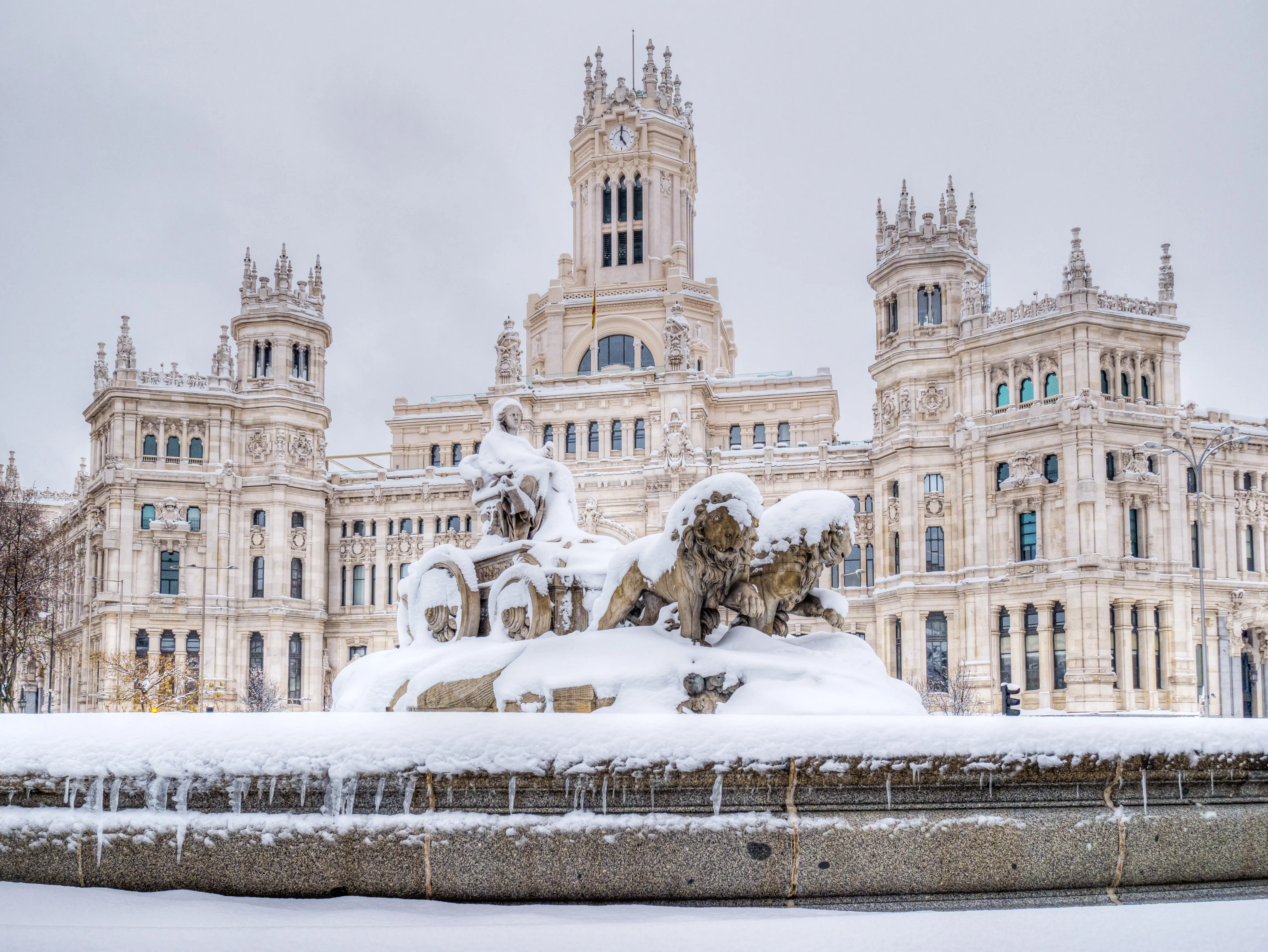 Photo of Madrid in the snow