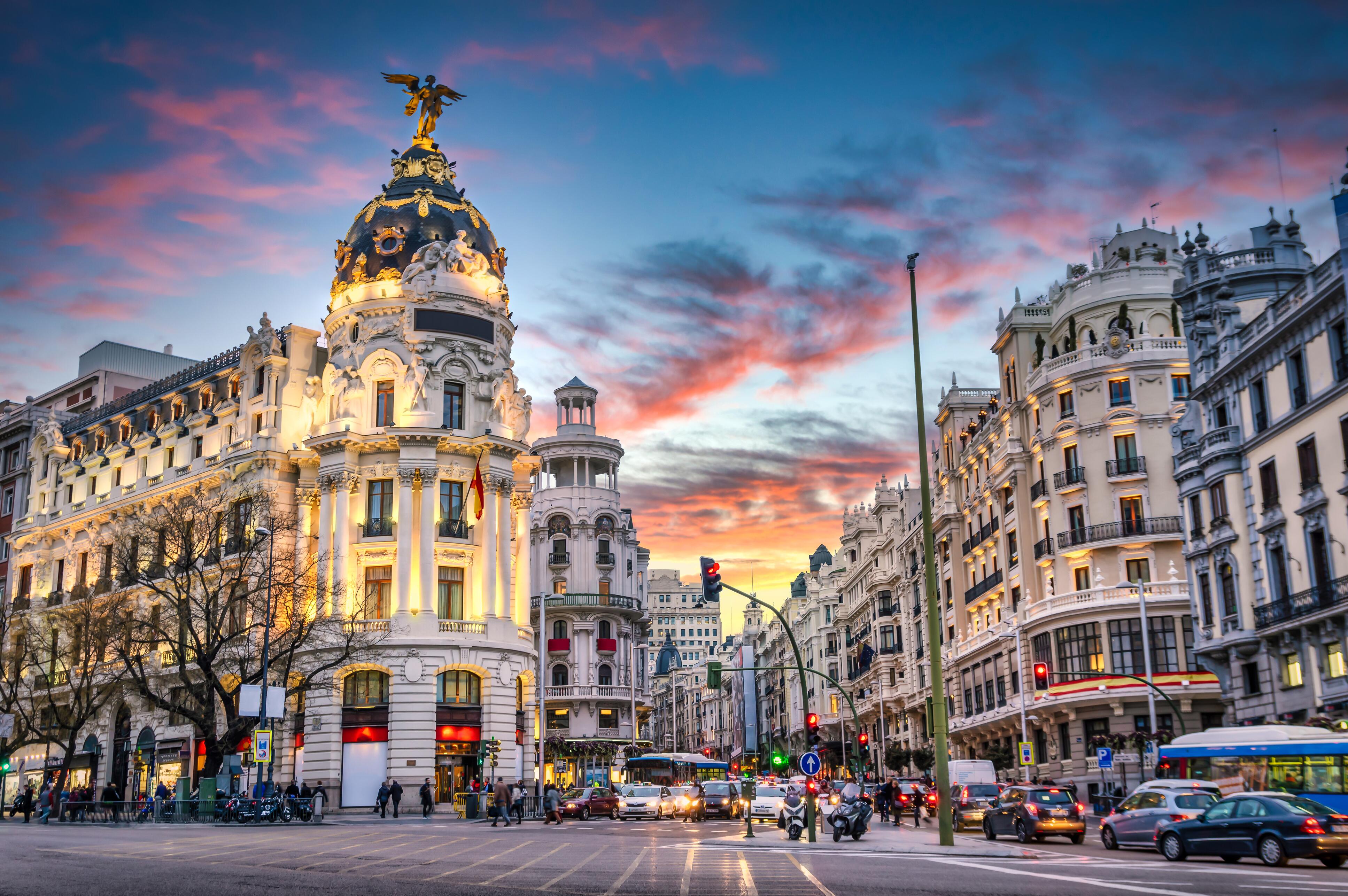 Photo of gran via Madrid, Spain