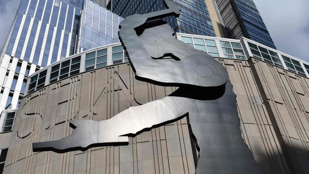 Outdoor sculpture at the Seattle Art Museum, a popular thing to do in Seattle.