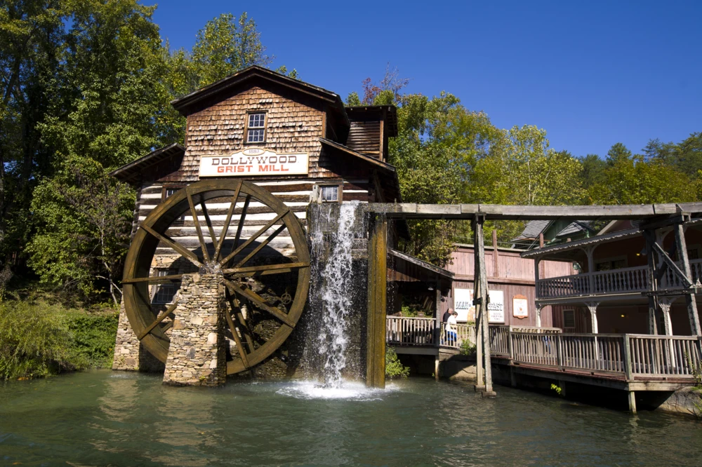 Grist mill at Dollywood in Pigeon Forge Tennessee